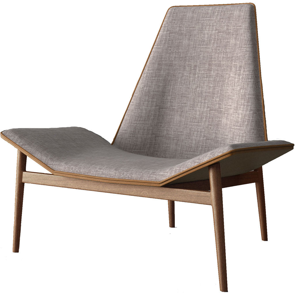Kent Lounge Chair Gray Denim/Caramel/Dark Teak