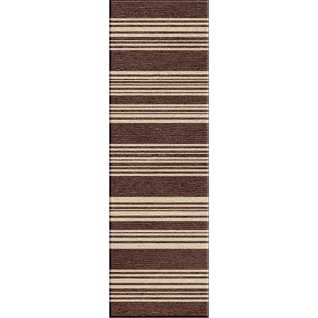 Pura Vida Amistad Cocoa Brown Runner Rug