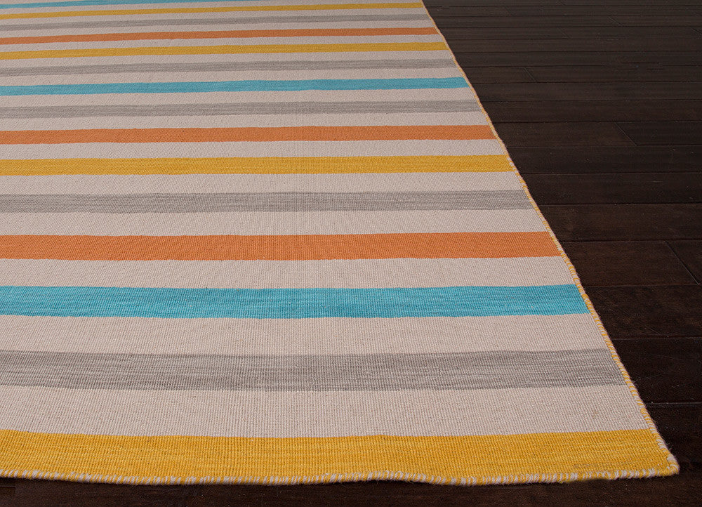 Pura Vida Bosque Oyster Gray/Blue Atool Area Rug