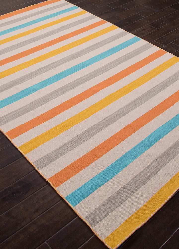 Pura Vida Bosque Oyster Gray/Blue Atool Area Rug