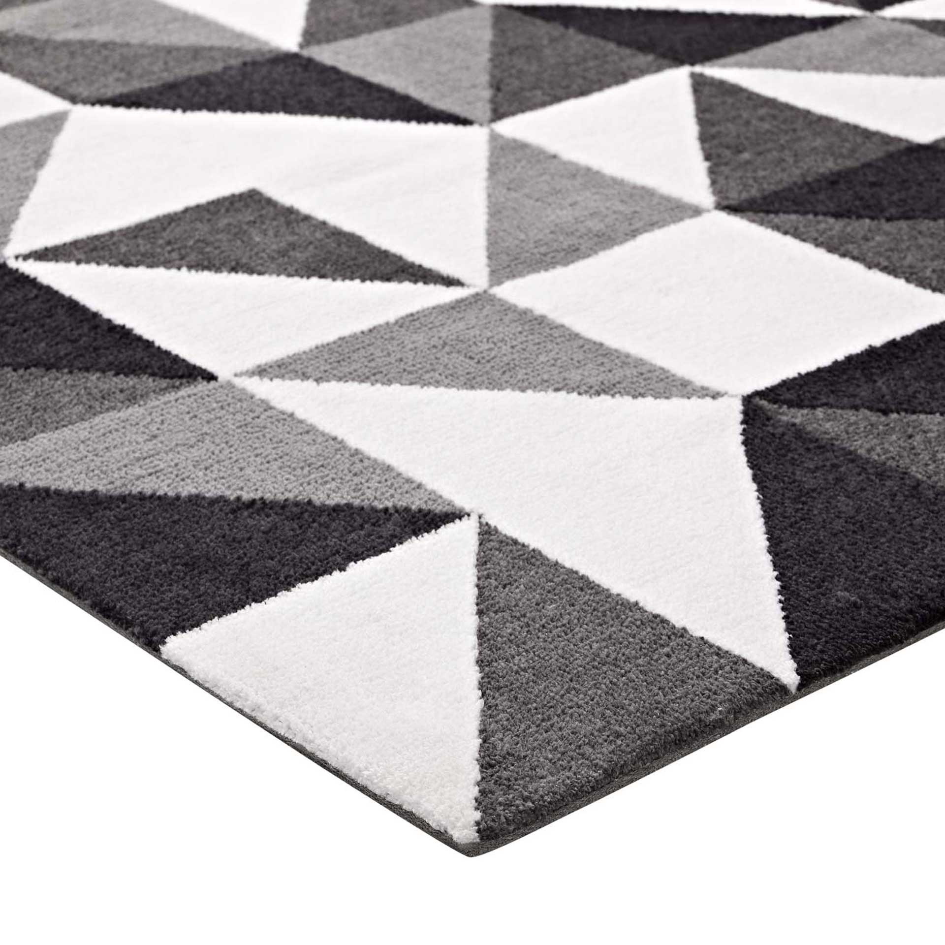 Kayes Mosaic Area Rug Black/Gray/White