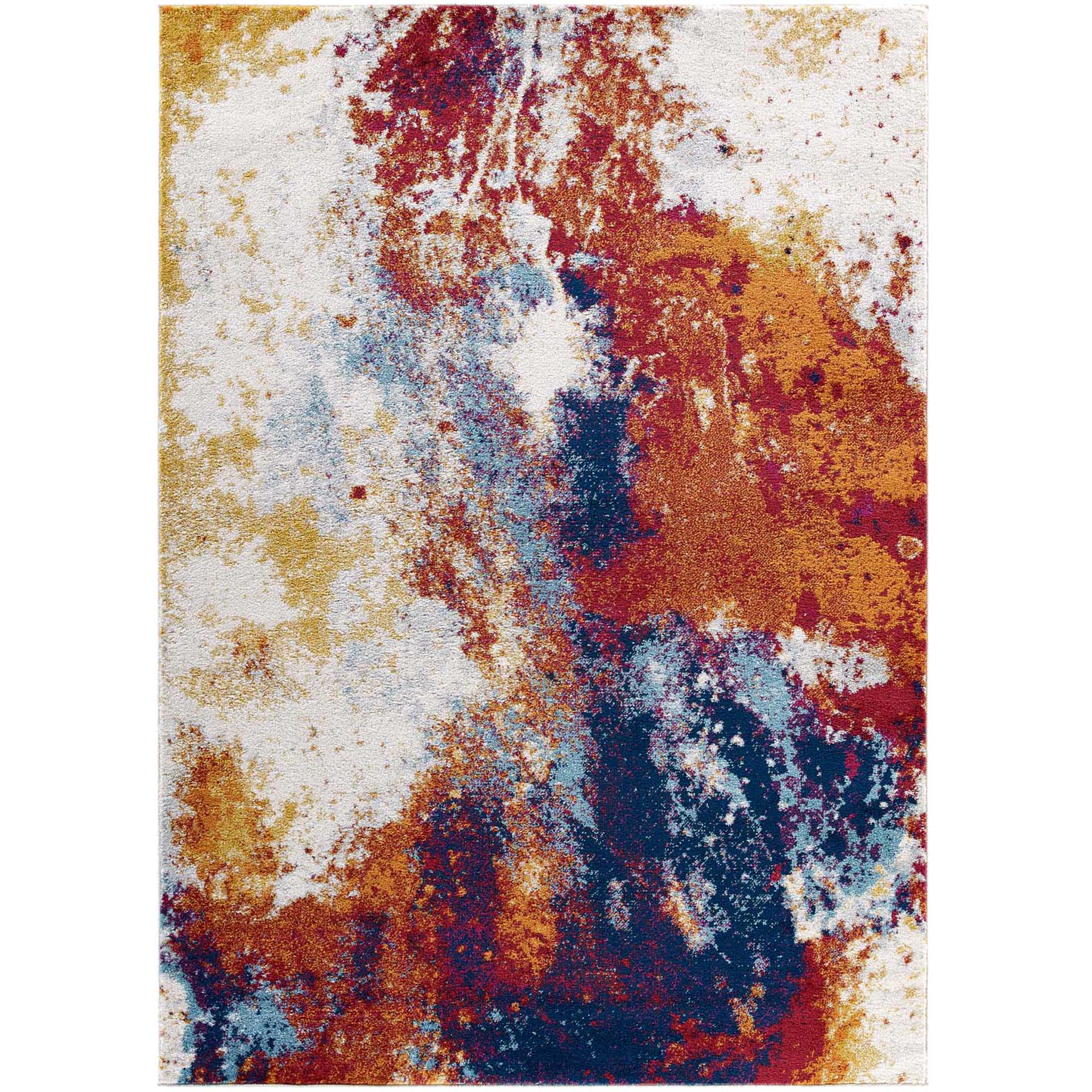 Eastham Area Rug Red/Orange/Yellow/Blue/Ivory - Froy.com