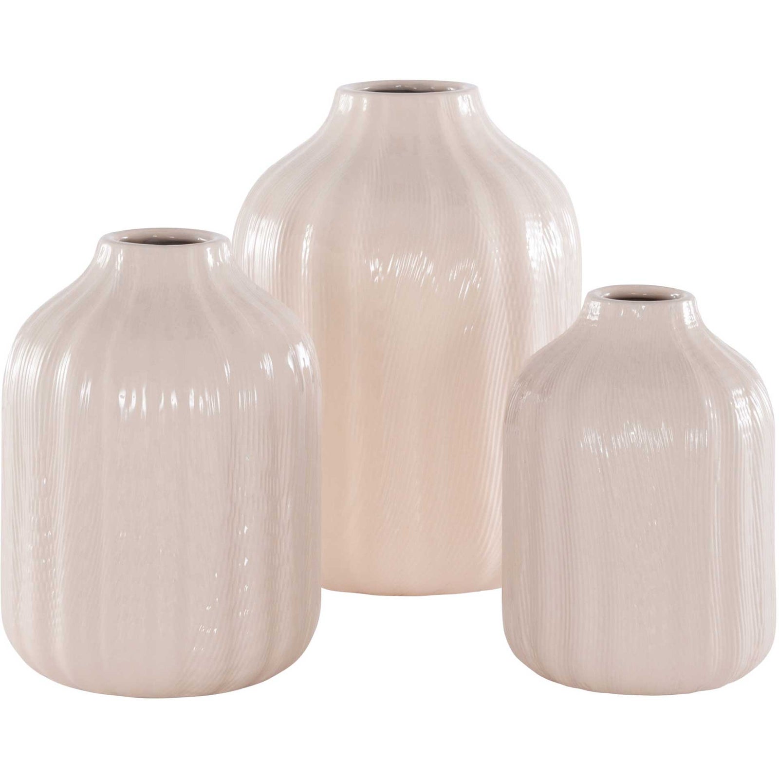 Josselyn Ceramic Vase Ivory (Set of 3)