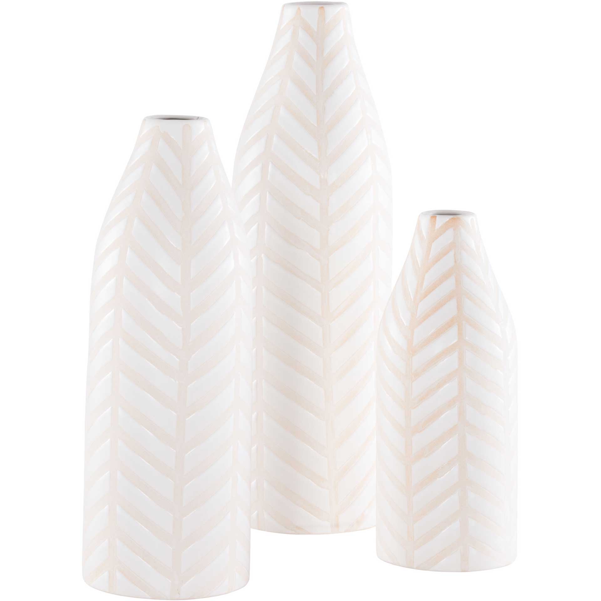 Lovina Ceramic Vase Cream (Set of 3)