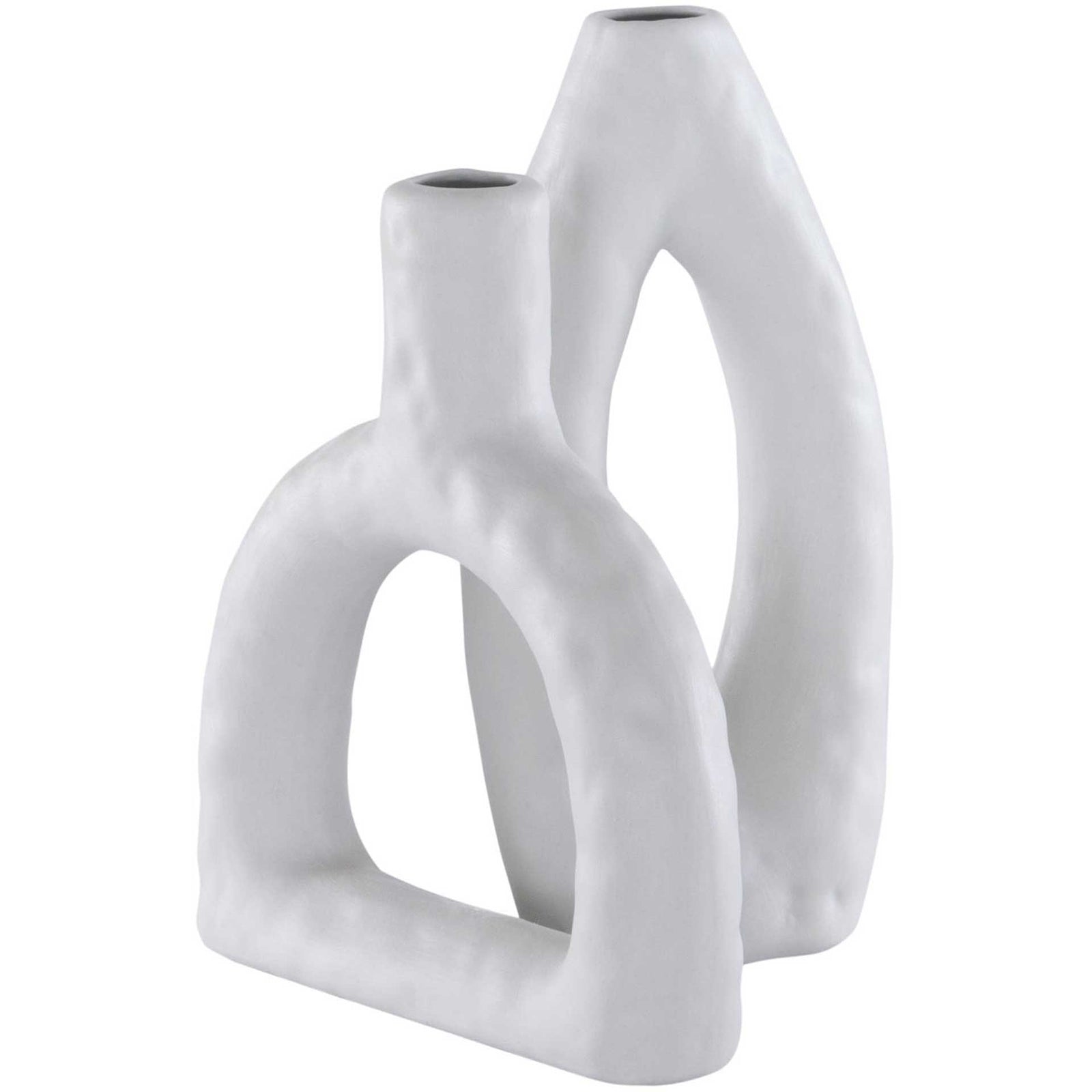 Paoline 2-Piece Ceramic Vase Stone Gray