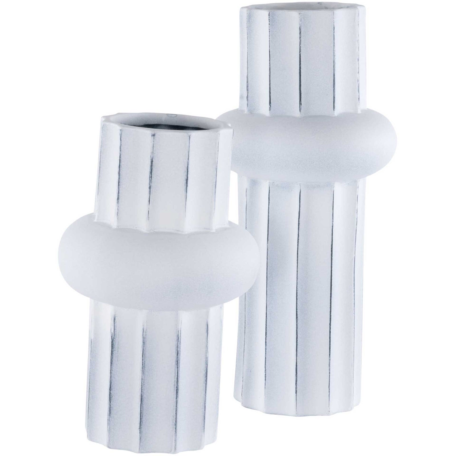 Crosby Ceramic Vase Antique White (Set of 2)