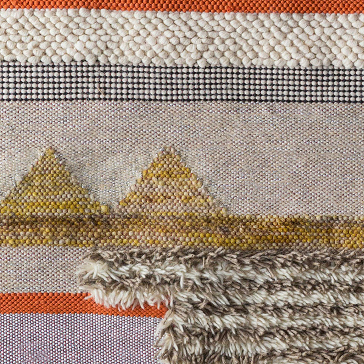 Anthropology Wall Hanging Ivory/Gray/Gold