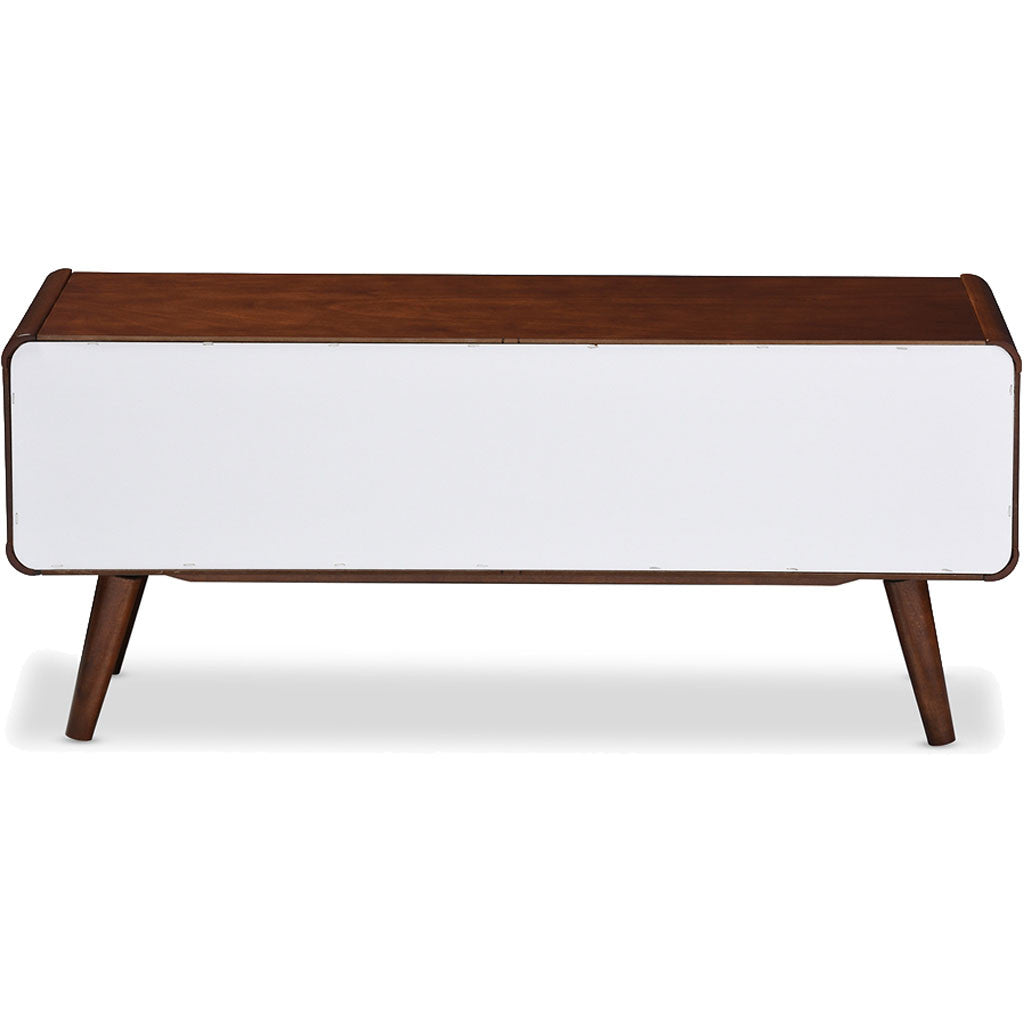 Arthus TV Cabinet White/Walnut