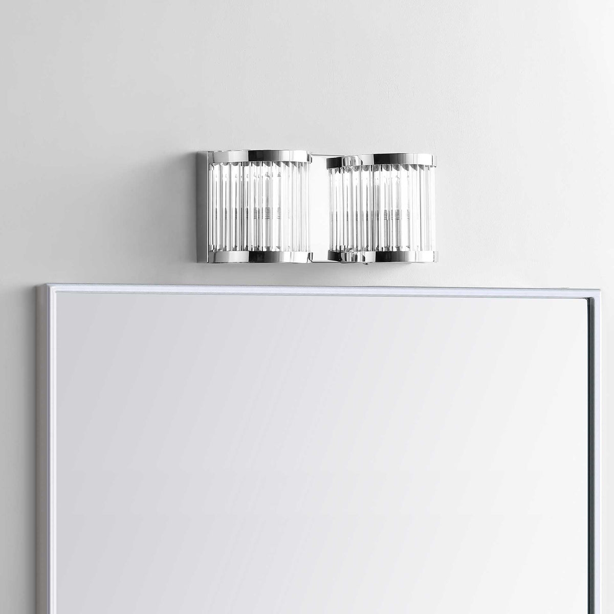 Karson Two Light Wall Sconce Chrome/Clear