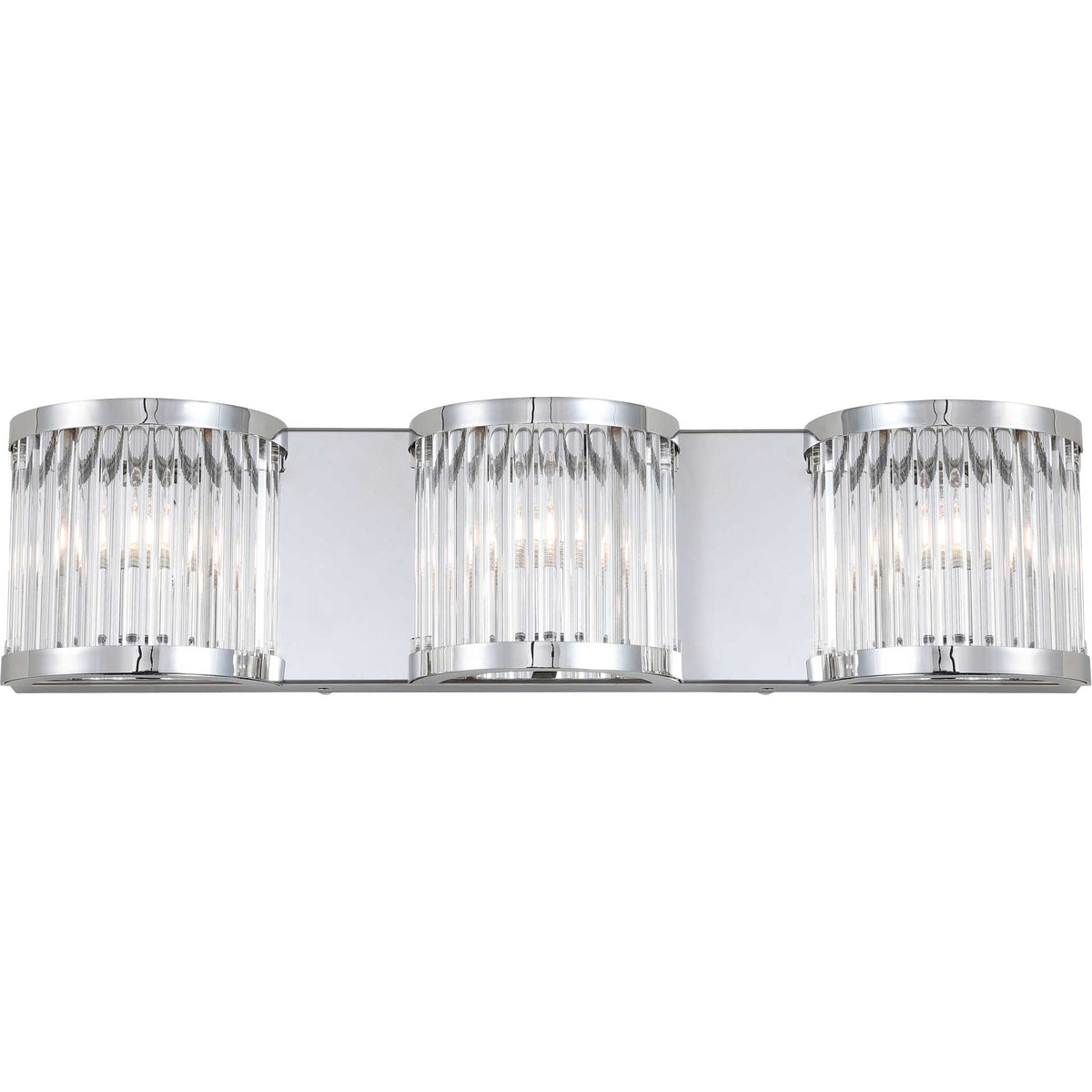 Mariana Three Light Wall Sconce Chrome/Clear