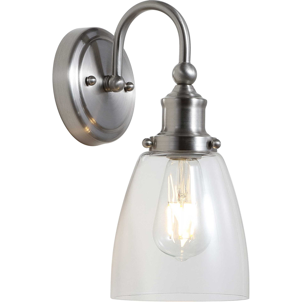 Daniella Bathroom Sconce Brush Nickel/Clear