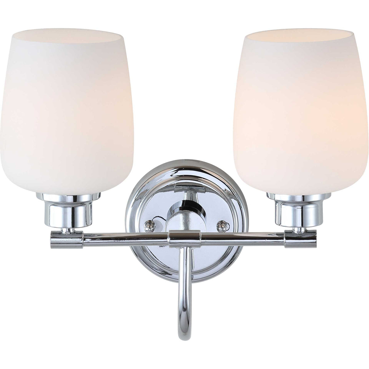 Raphael Two Light Bathroom Sconce Chrome