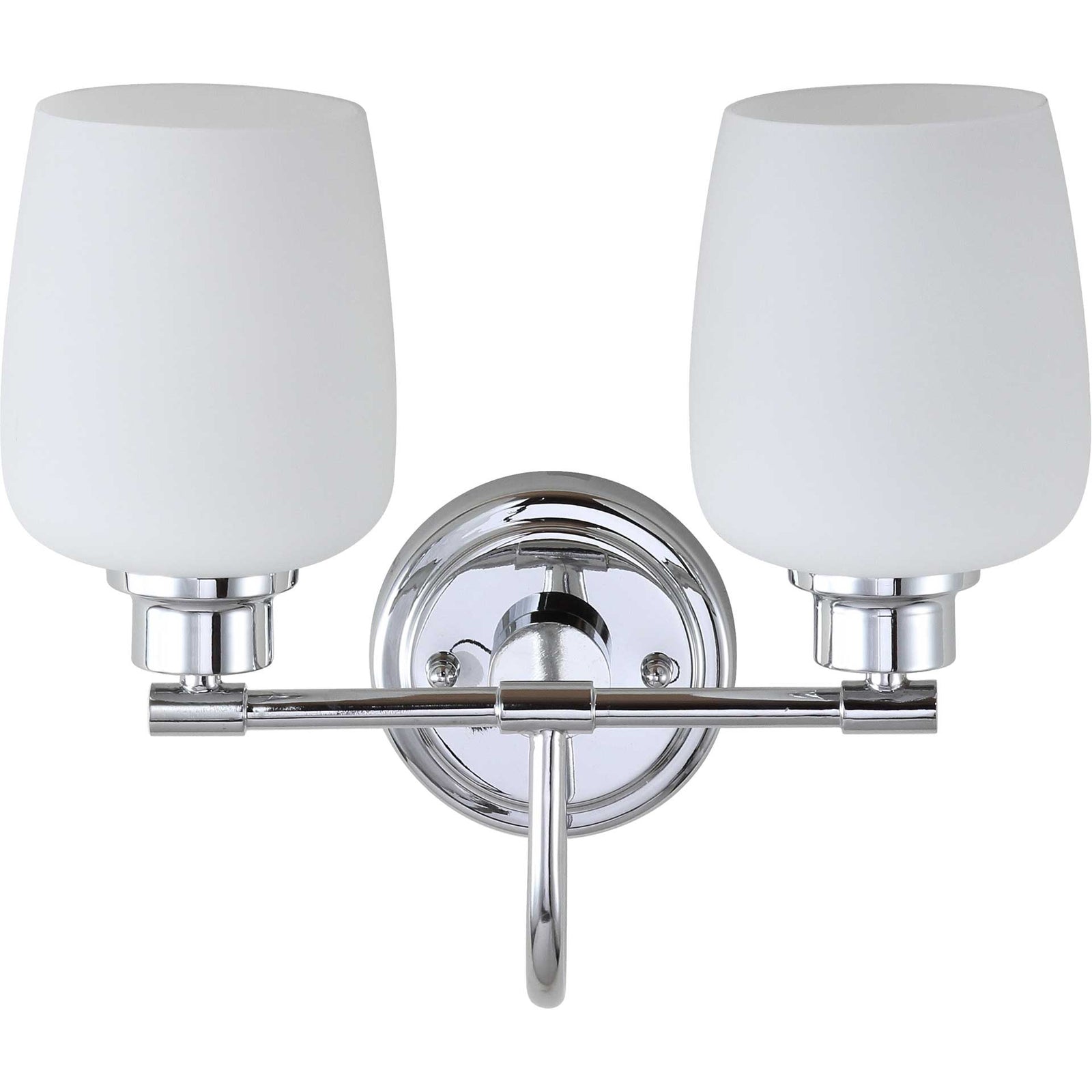 Raphael Two Light Bathroom Sconce Chrome