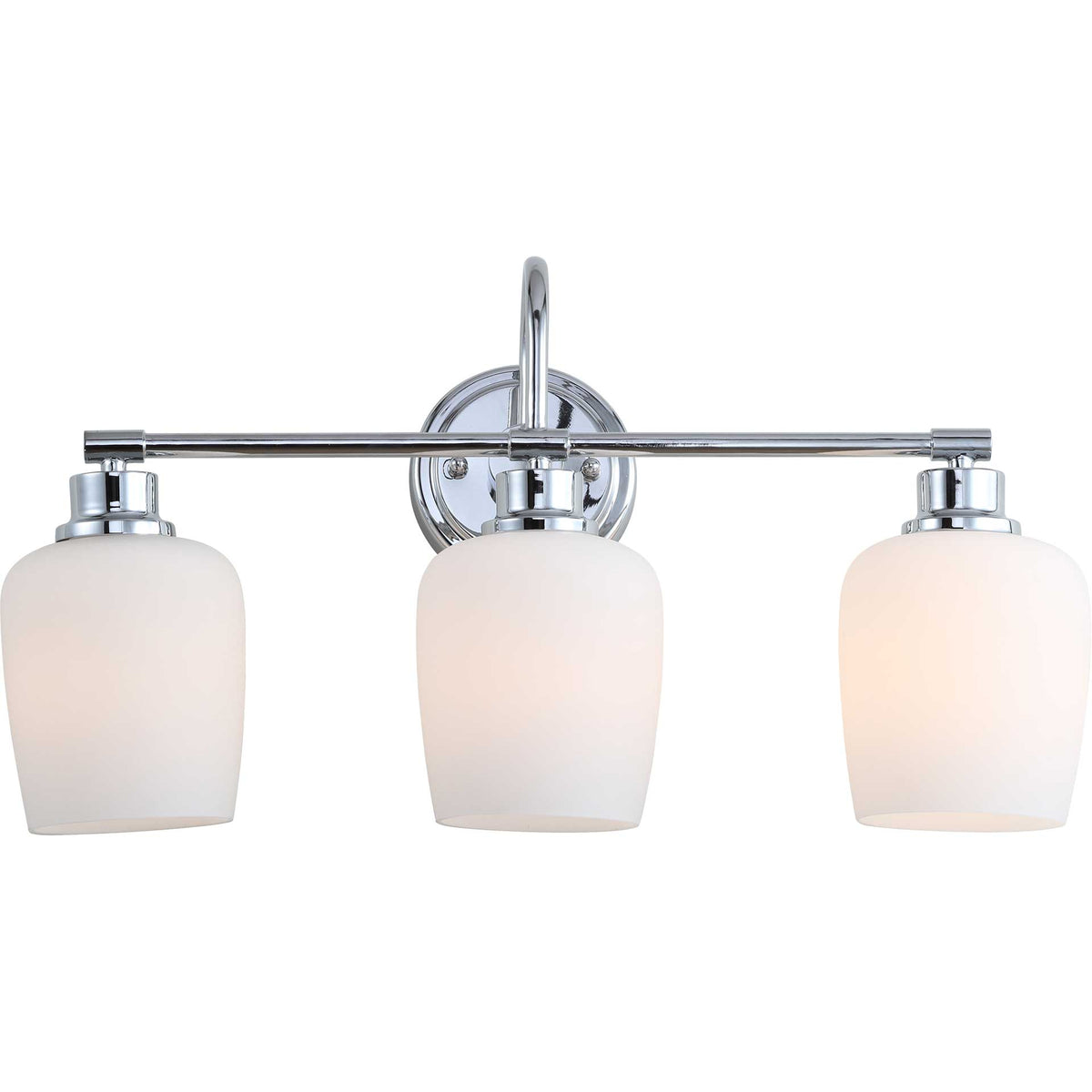 Leslie Three Light Bathroom Sconce Chrome
