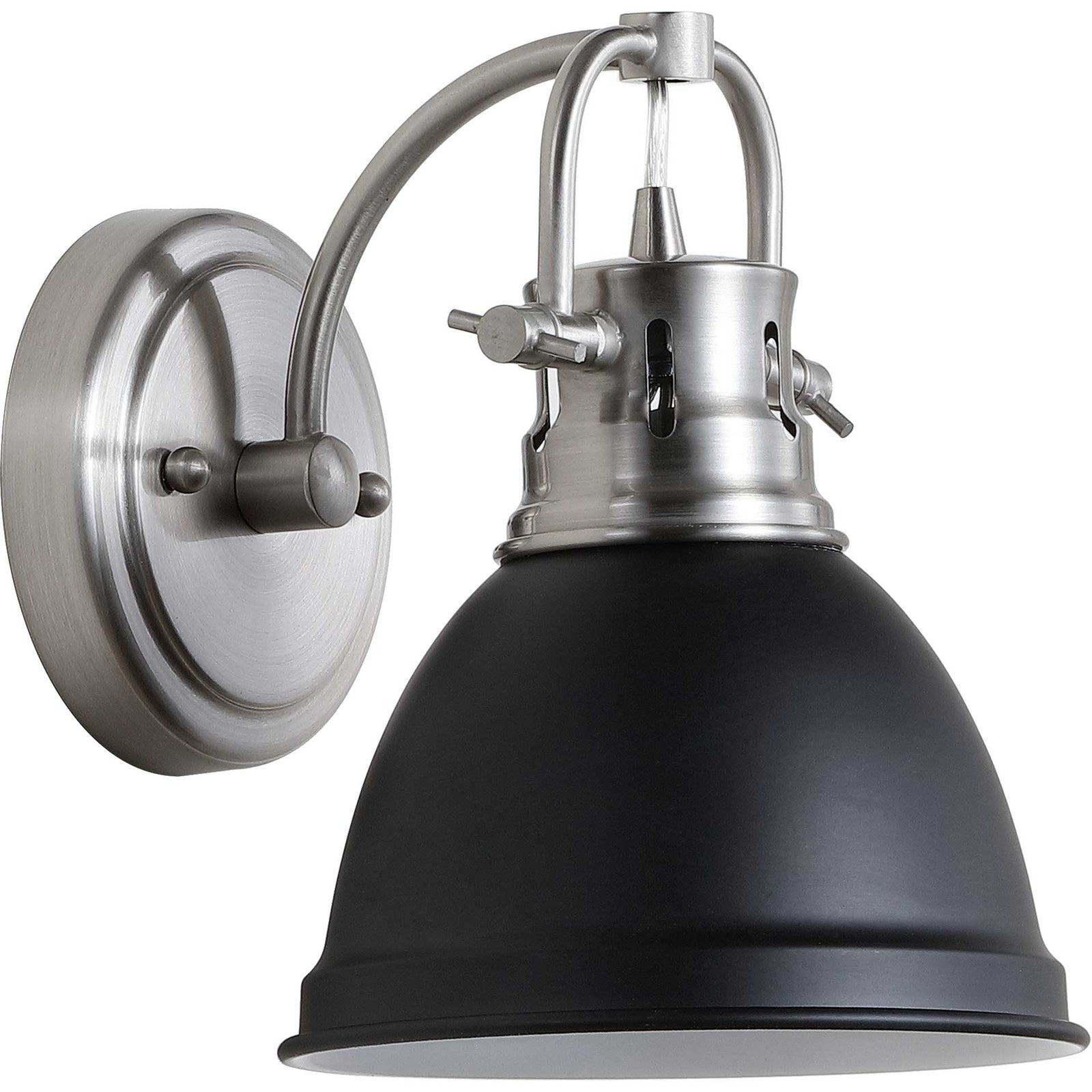 Landon Bathroom Sconce Brush Nickel/Black