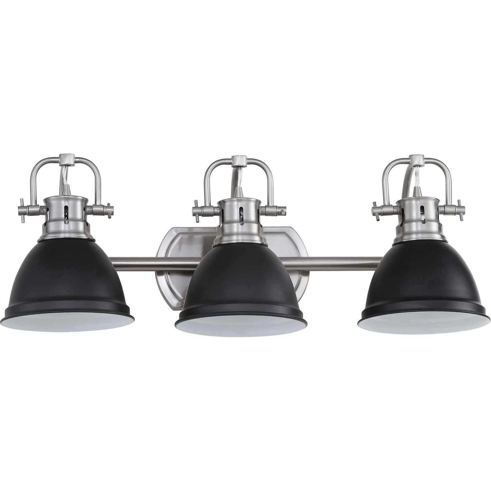 Rome 3 Light Sconce Brush Nickel/Black