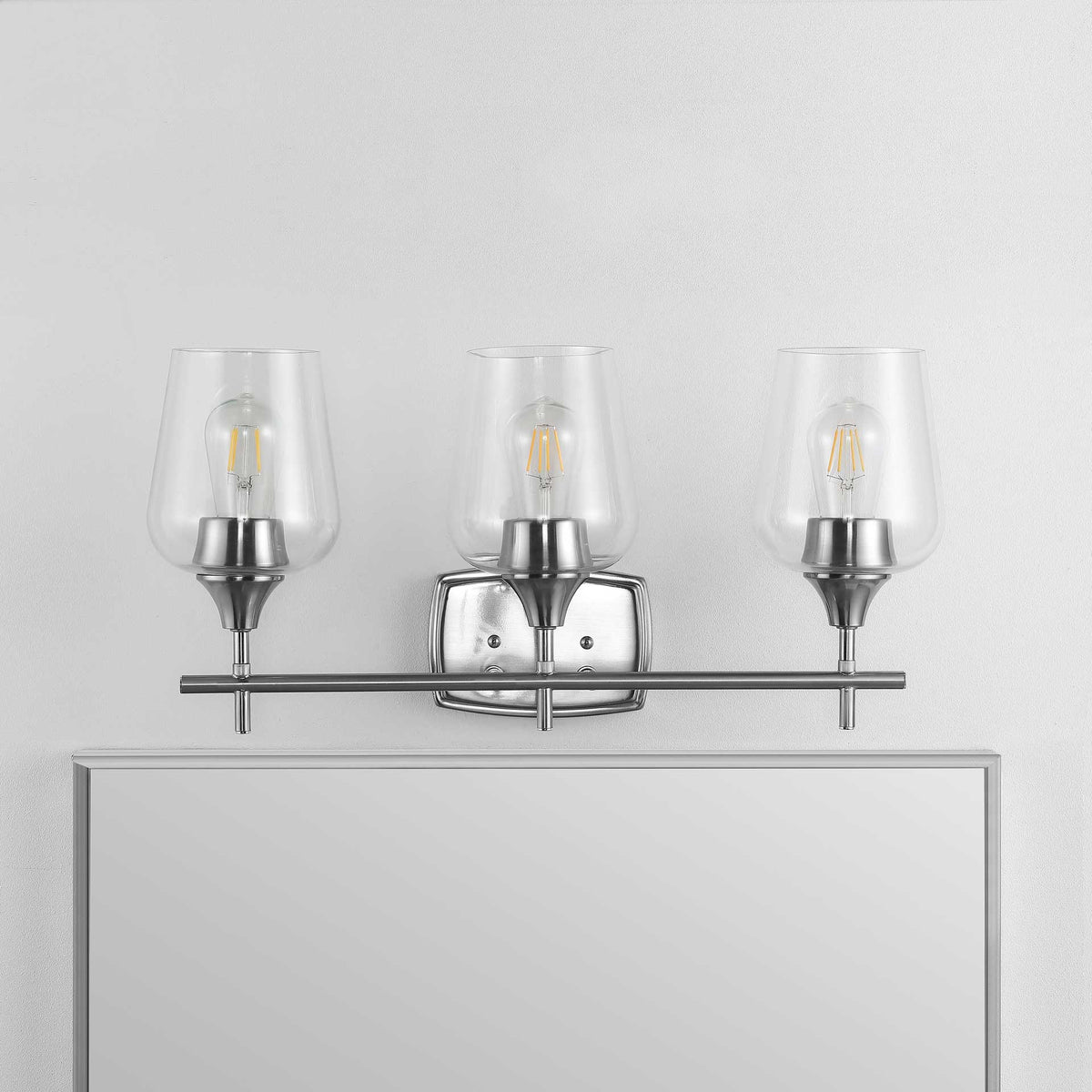 Eason Wall Sconce Nickel/Clear