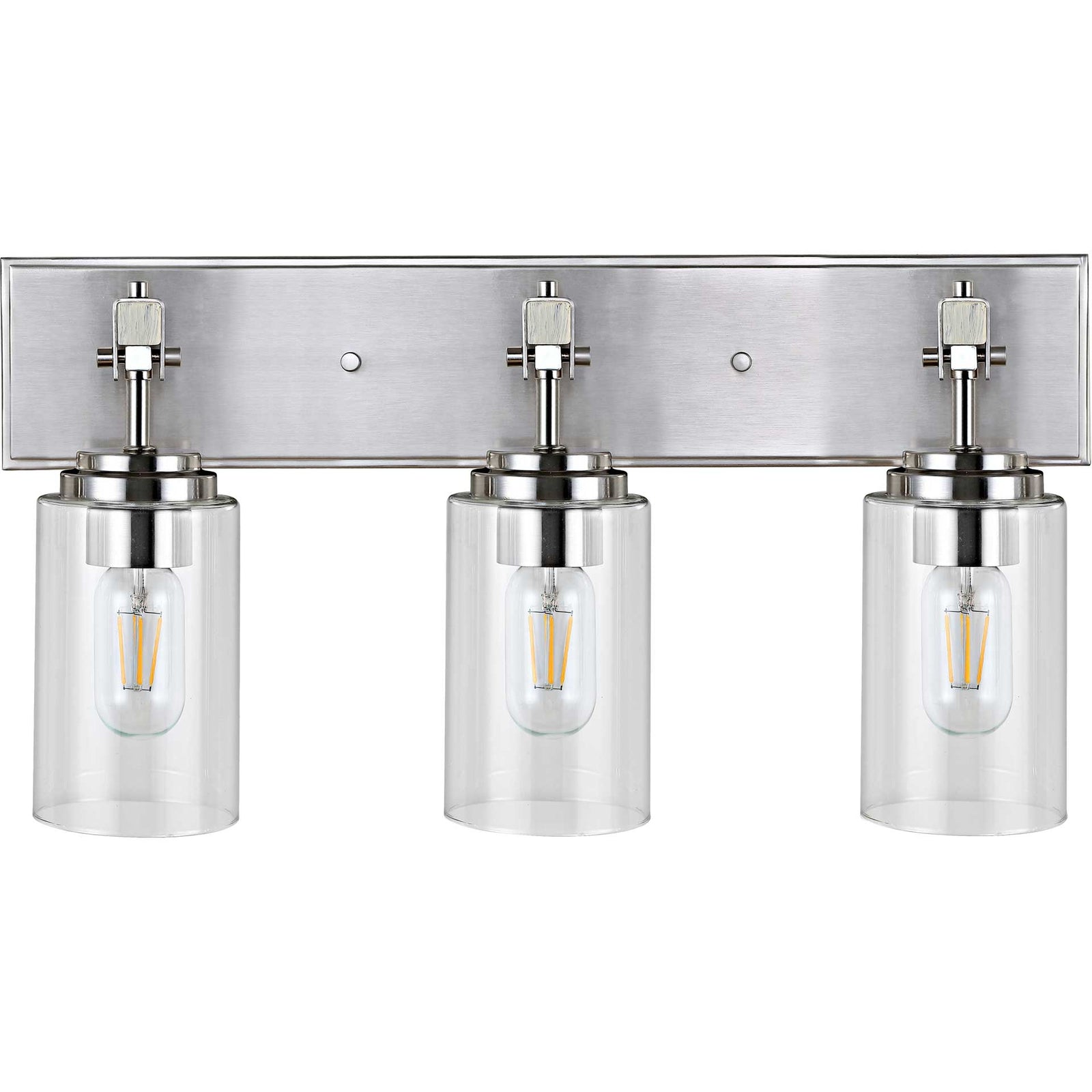 Wavy Wall Sconce Nickel/Clear