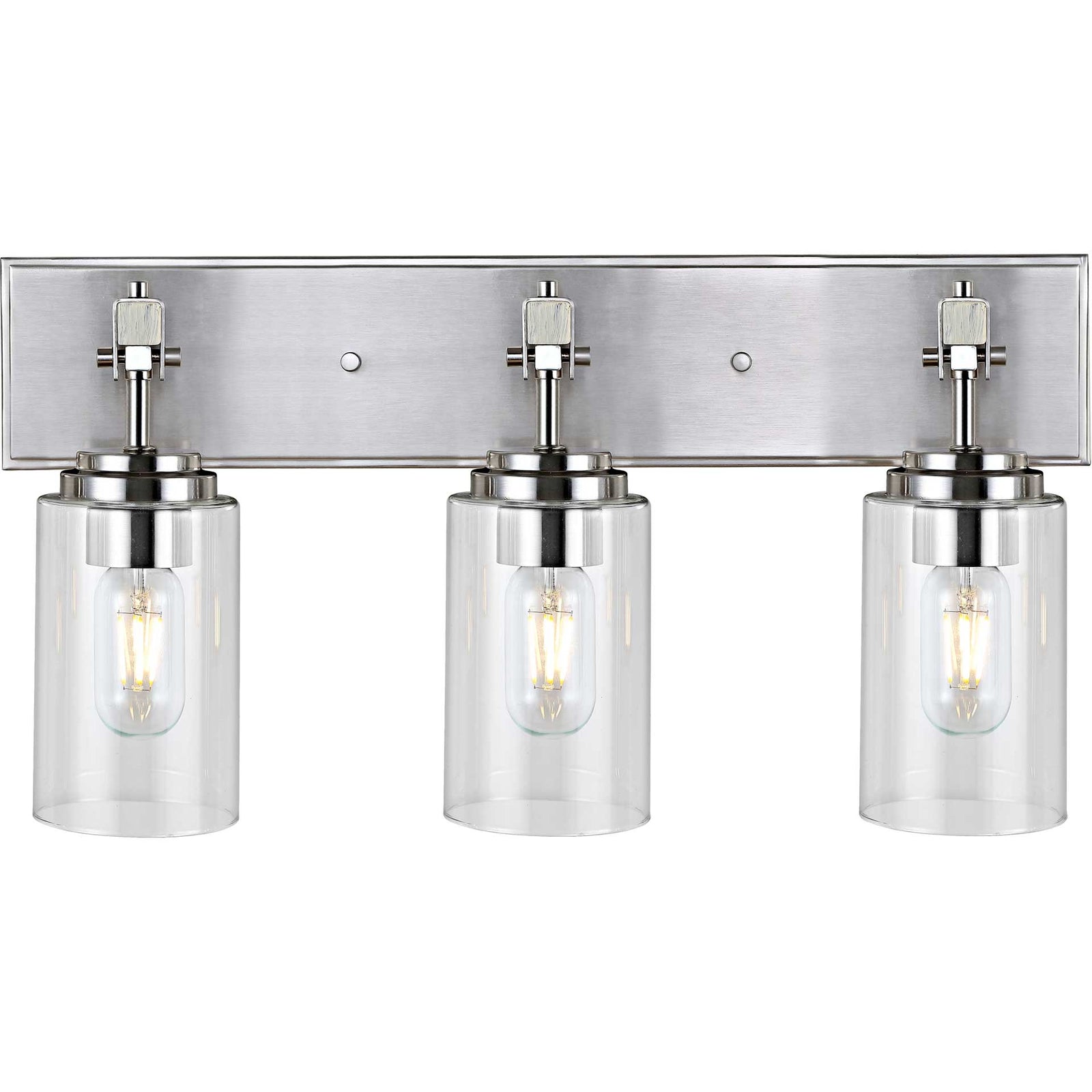 Wavy Wall Sconce Nickel/Clear