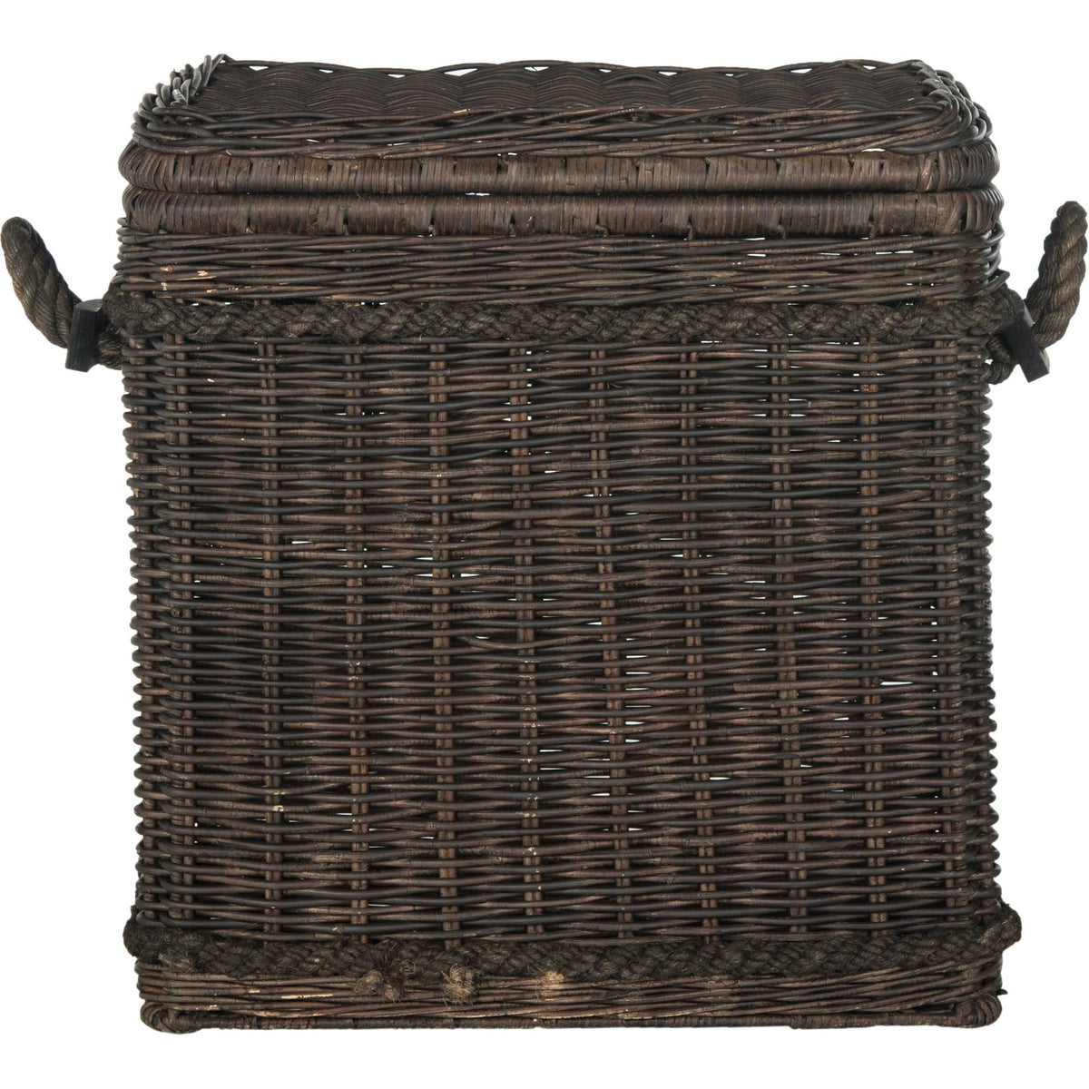 Silva Wicker Storage Hamper Dark Natural