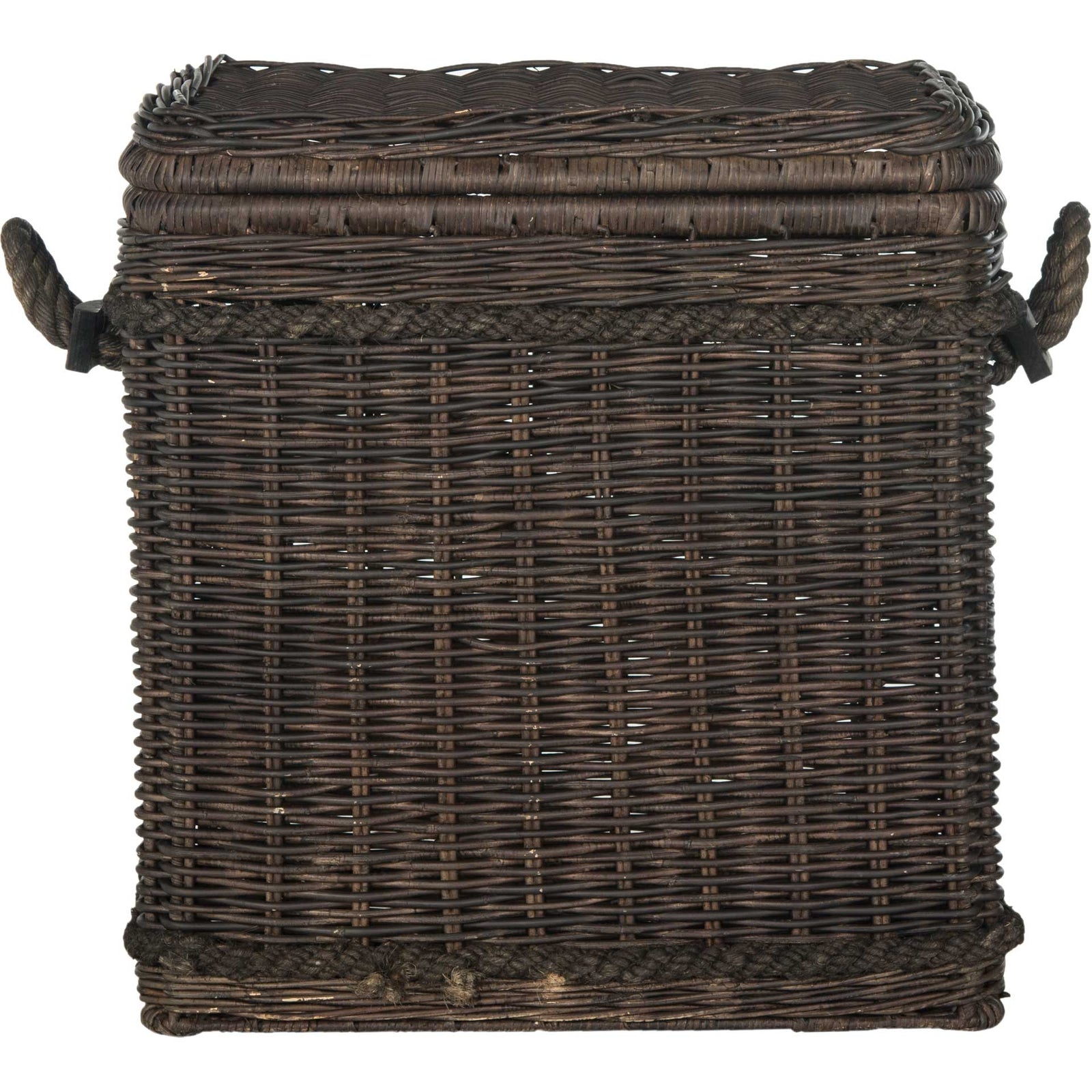 Silva Wicker Storage Hamper Dark Natural
