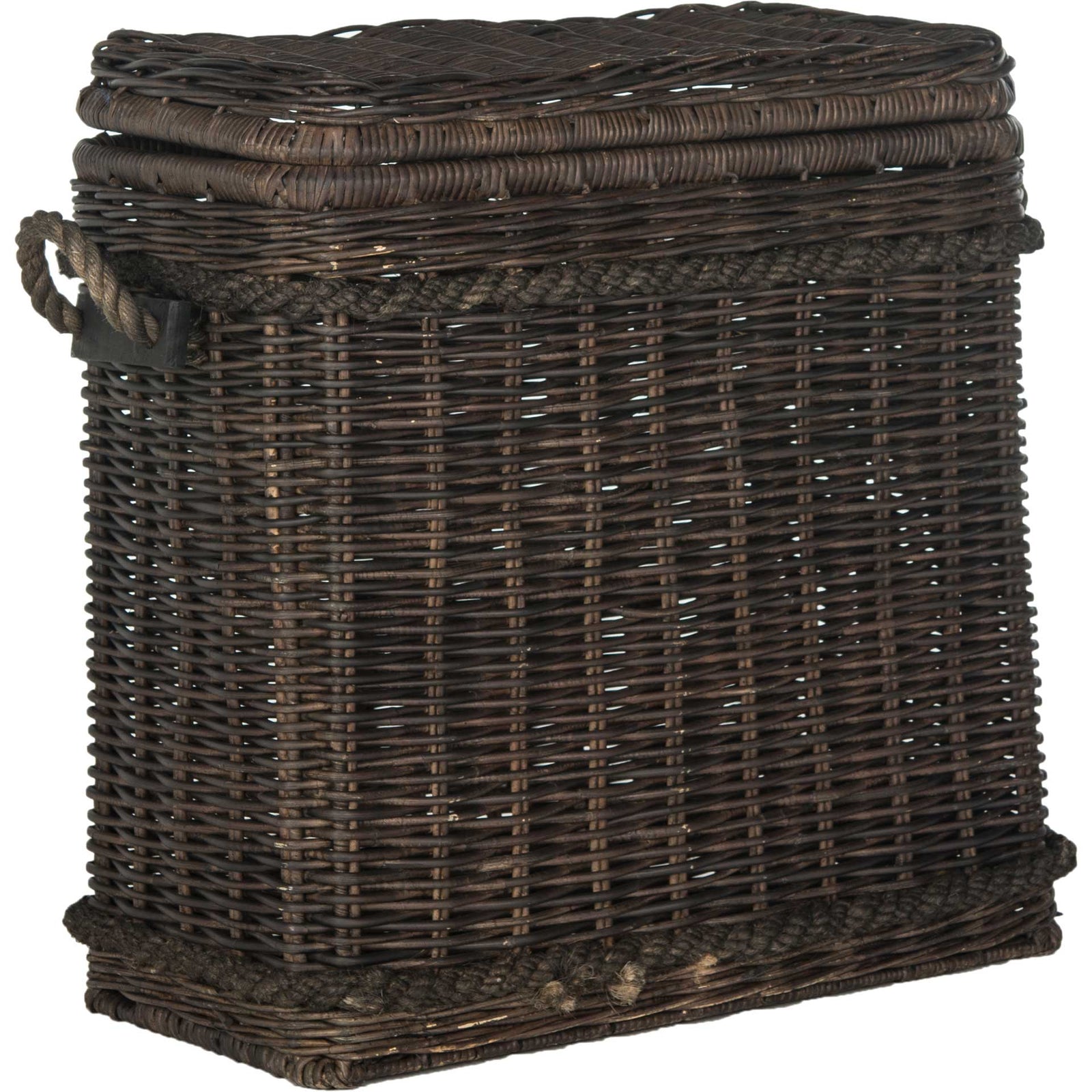 Silva Wicker Storage Hamper Dark Natural