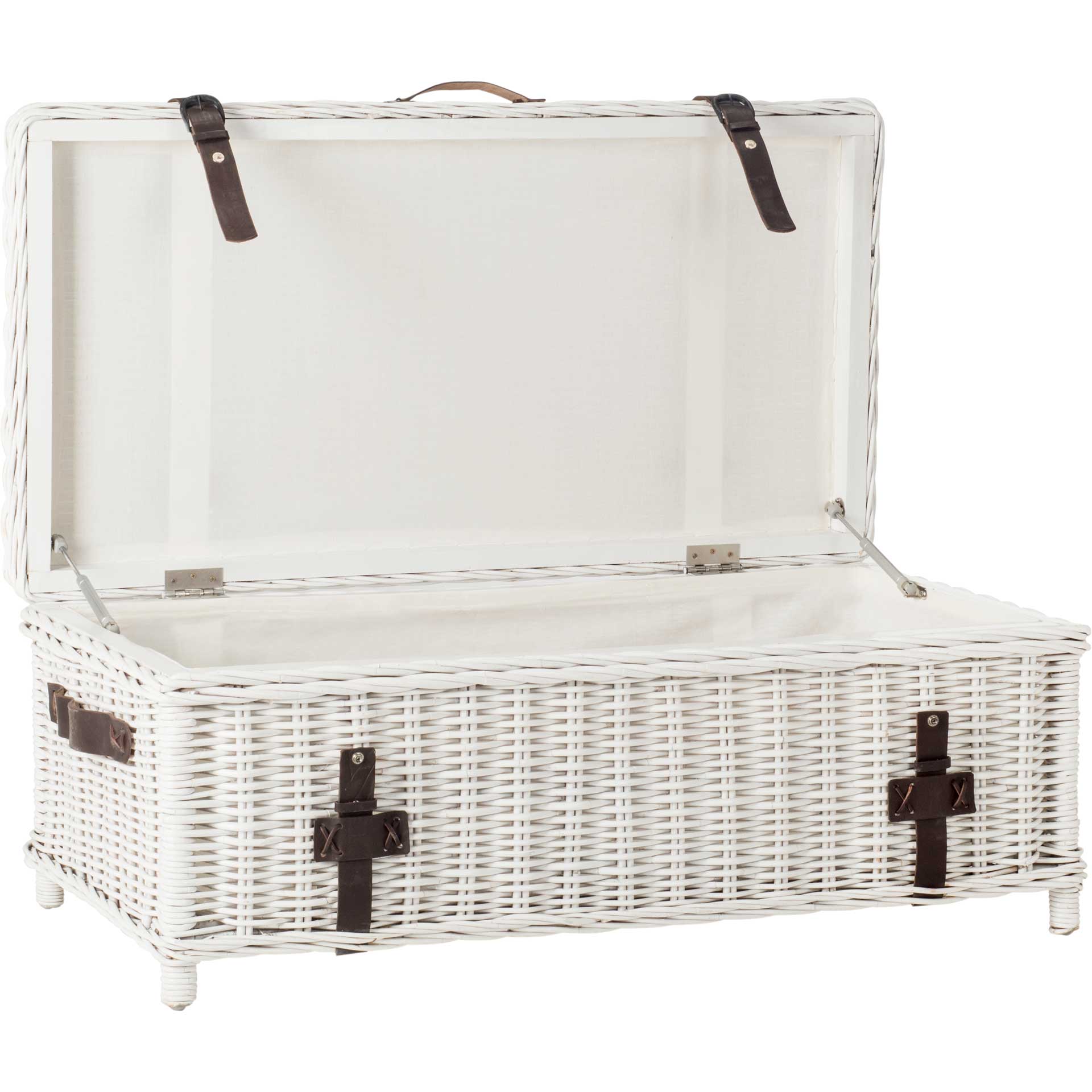 Naldo Rattan Coffee Table Trunk White