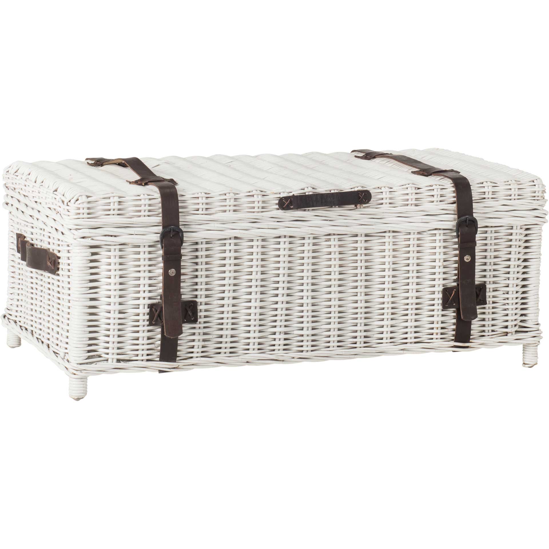 Naldo Rattan Coffee Table Trunk White