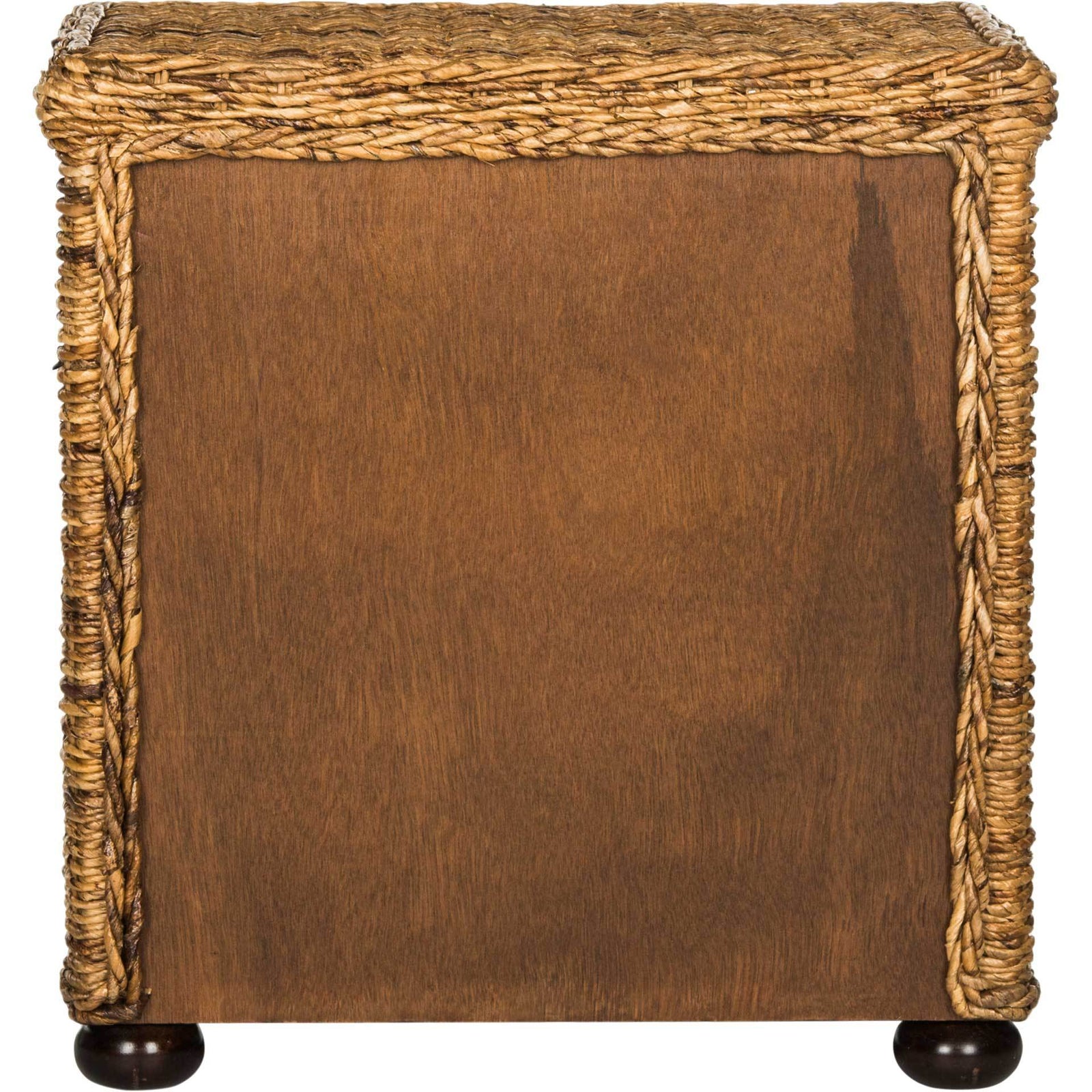 Macy Natural Brown Wicker Nightstand