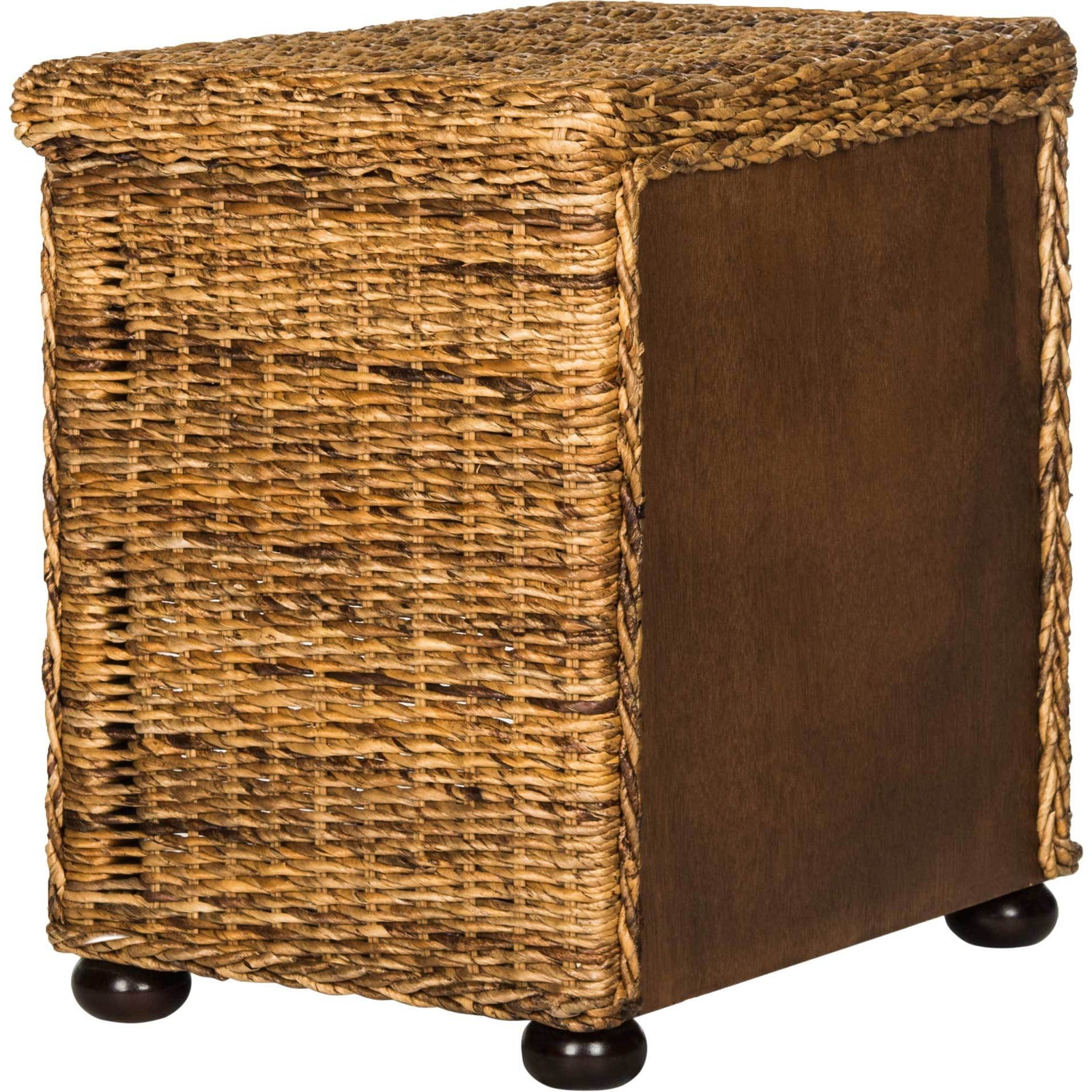 Macy Natural Brown Wicker Nightstand