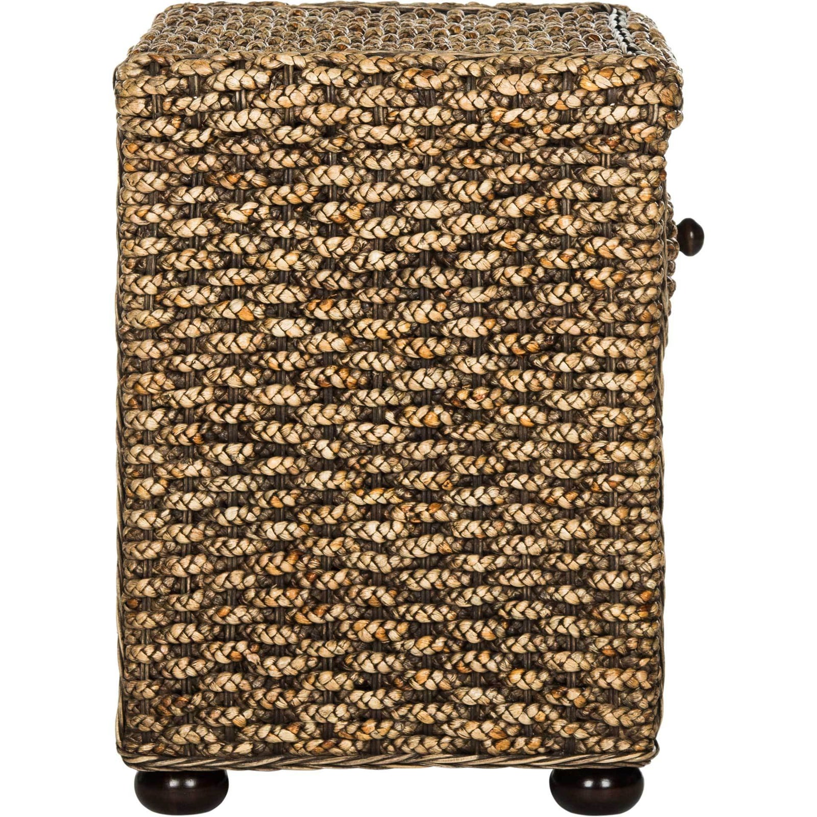 Mustafa Braided Brown Wash Wicker Nightstand