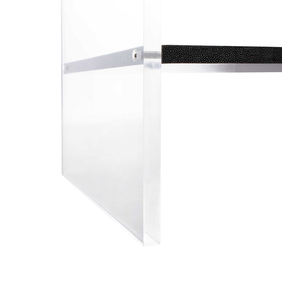 Kyler 1 Drawer Acrylic Nightstand Black