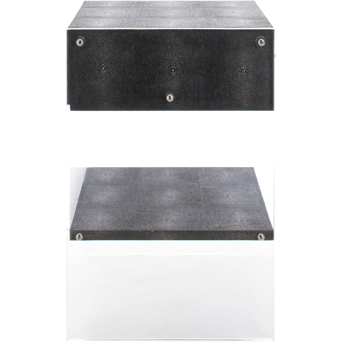 Kyler 1 Drawer Acrylic Nightstand Black