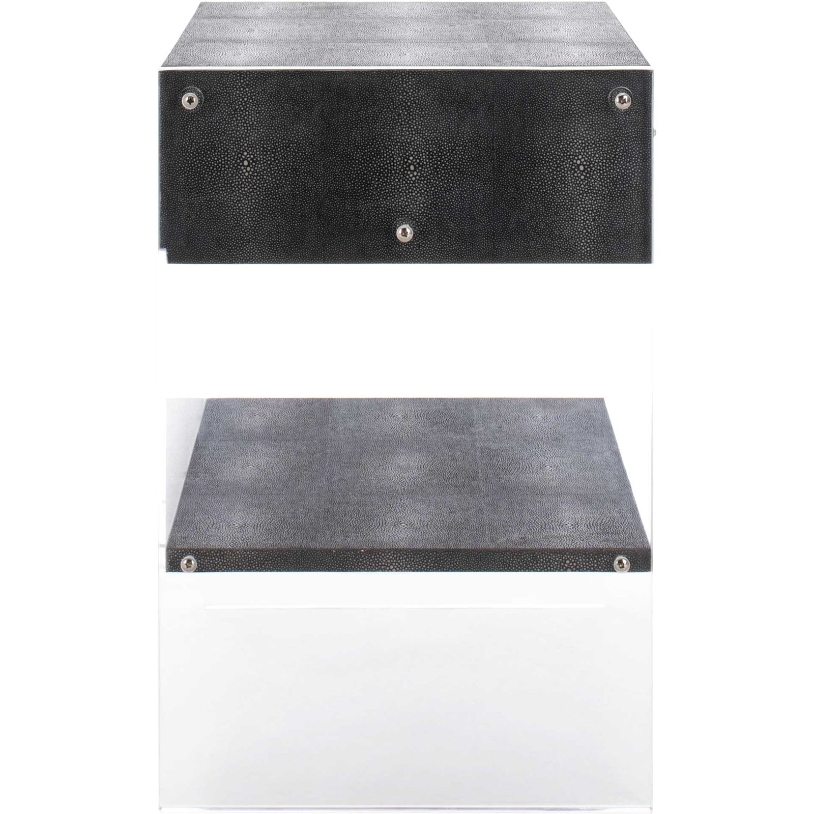 Kyler 1 Drawer Acrylic Nightstand Black