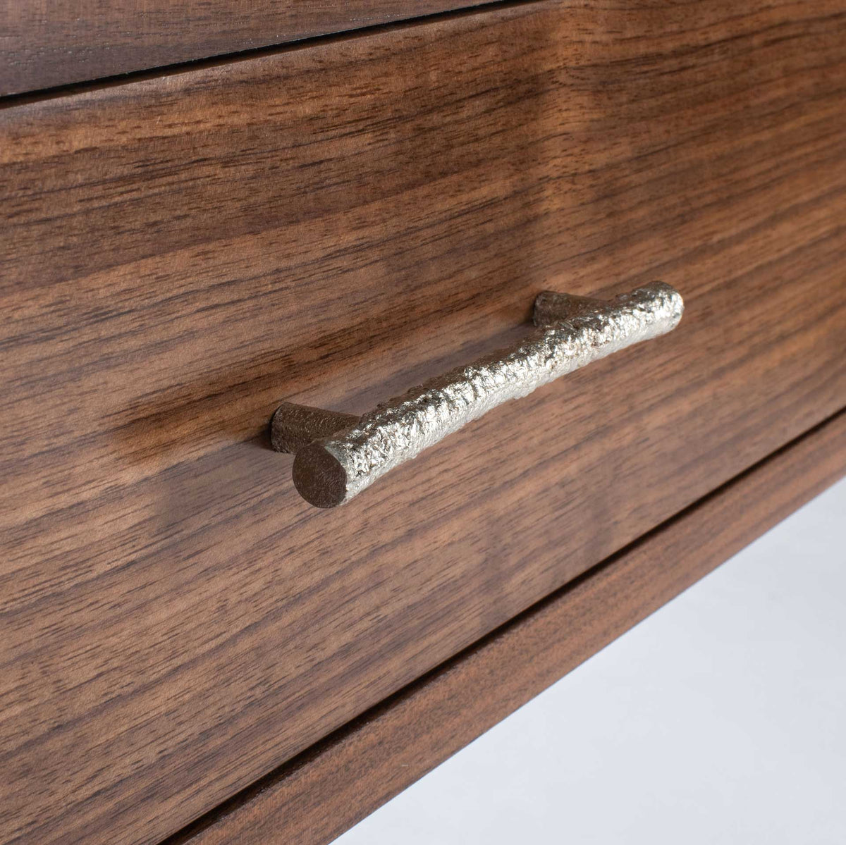 Kyler 1 Drawer Acrylic Nightstand Walnut