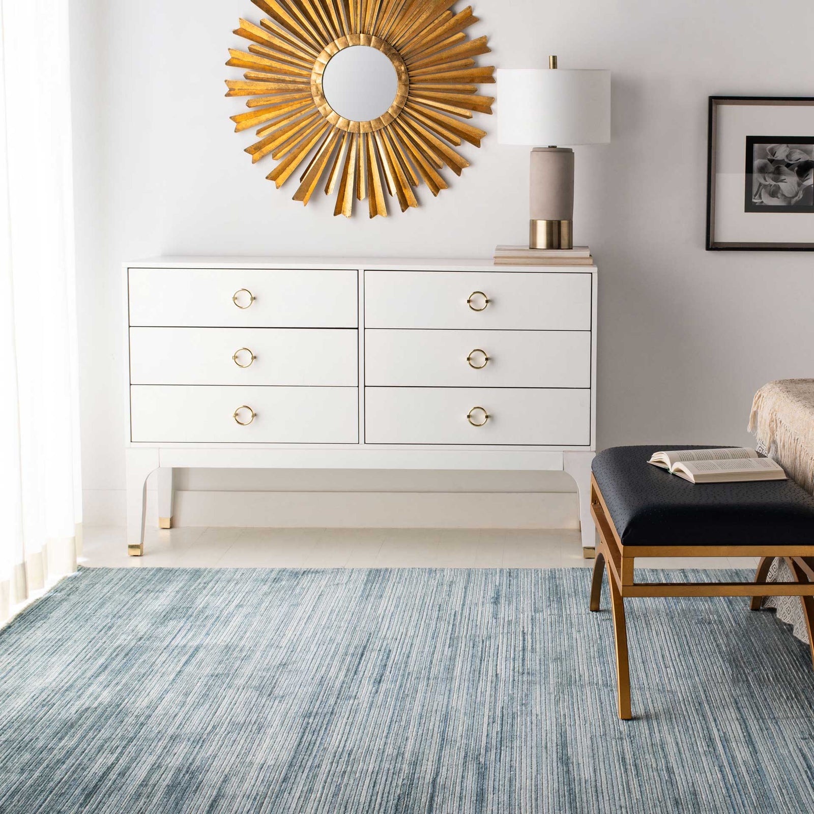 Lorenzo 6 Drawer Contemporary Dresser White