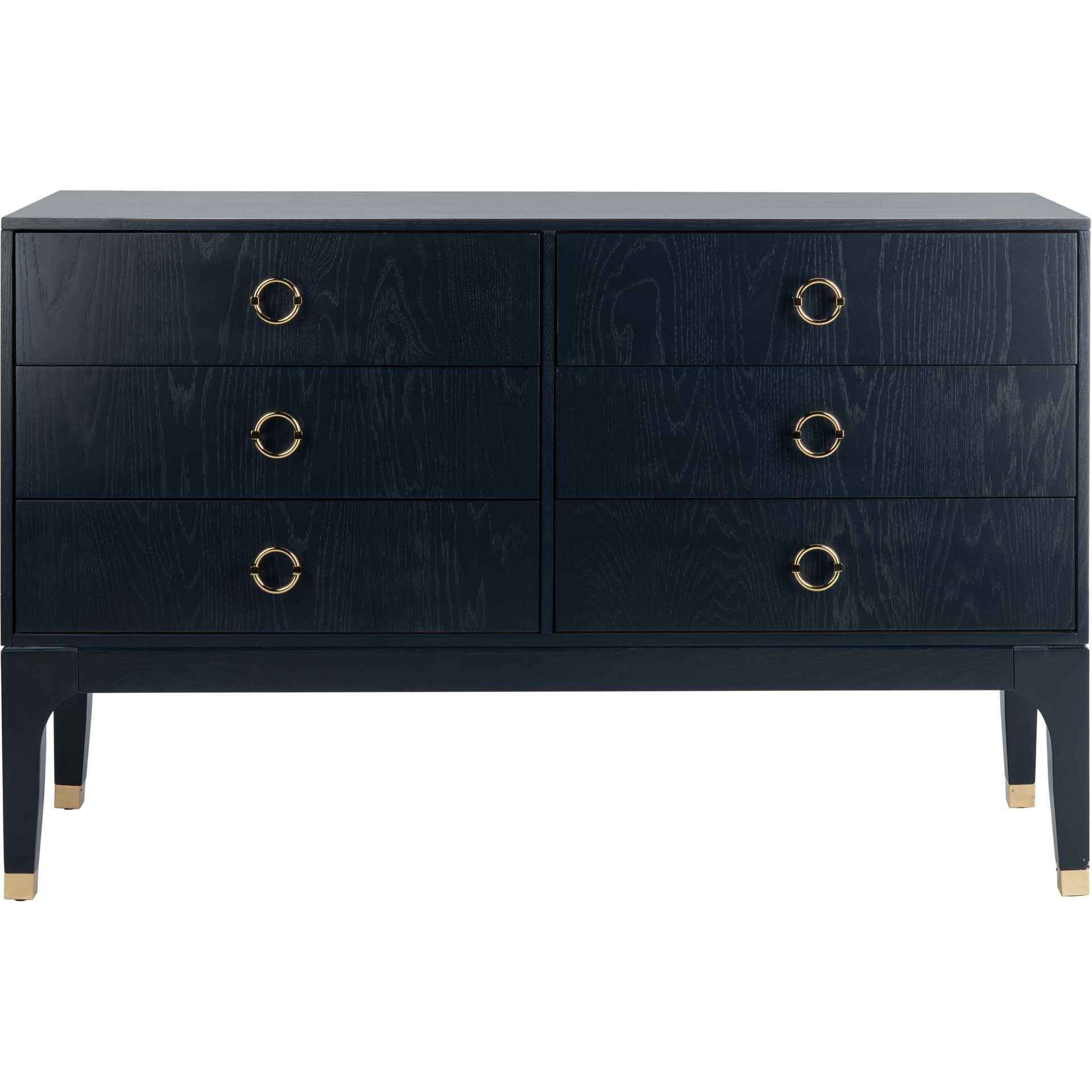 Lorenzo 6 Drawer Contemporary Dresser Navy - Froy.com Lorenzo 6 Drawer Contemporary Dresser Navy - Froy.com