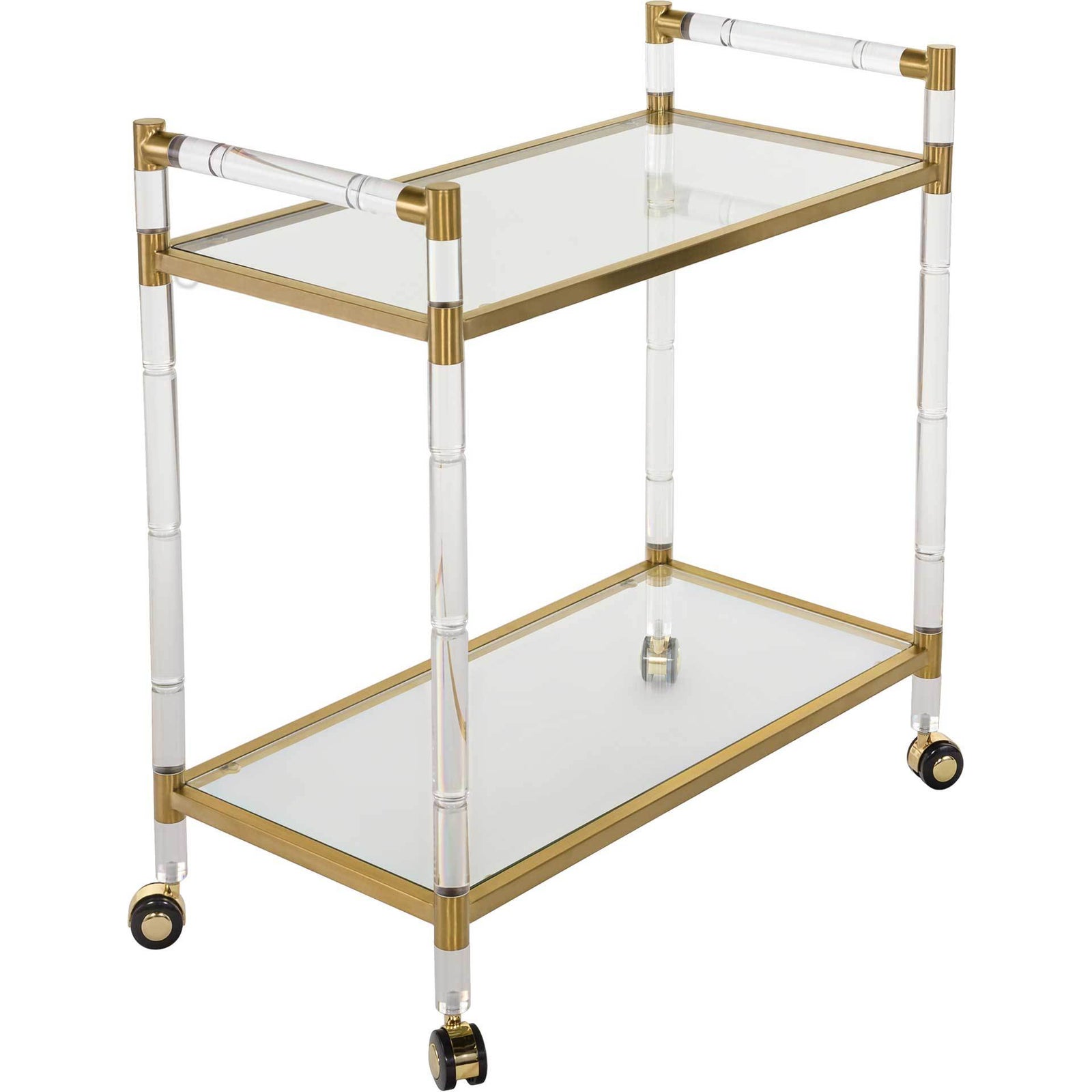 Dustin Bar Trolley Clear/Brass