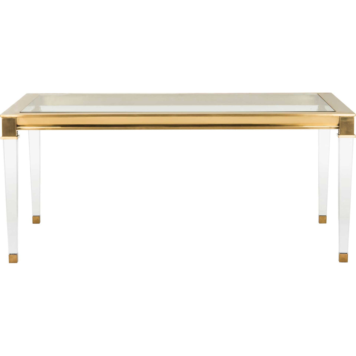 Channing Acrylic Coffee Table Brass
