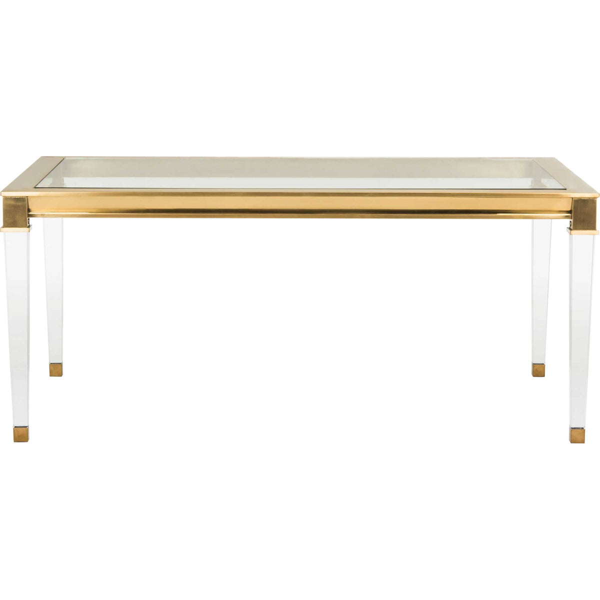 Channing Acrylic Coffee Table Brass