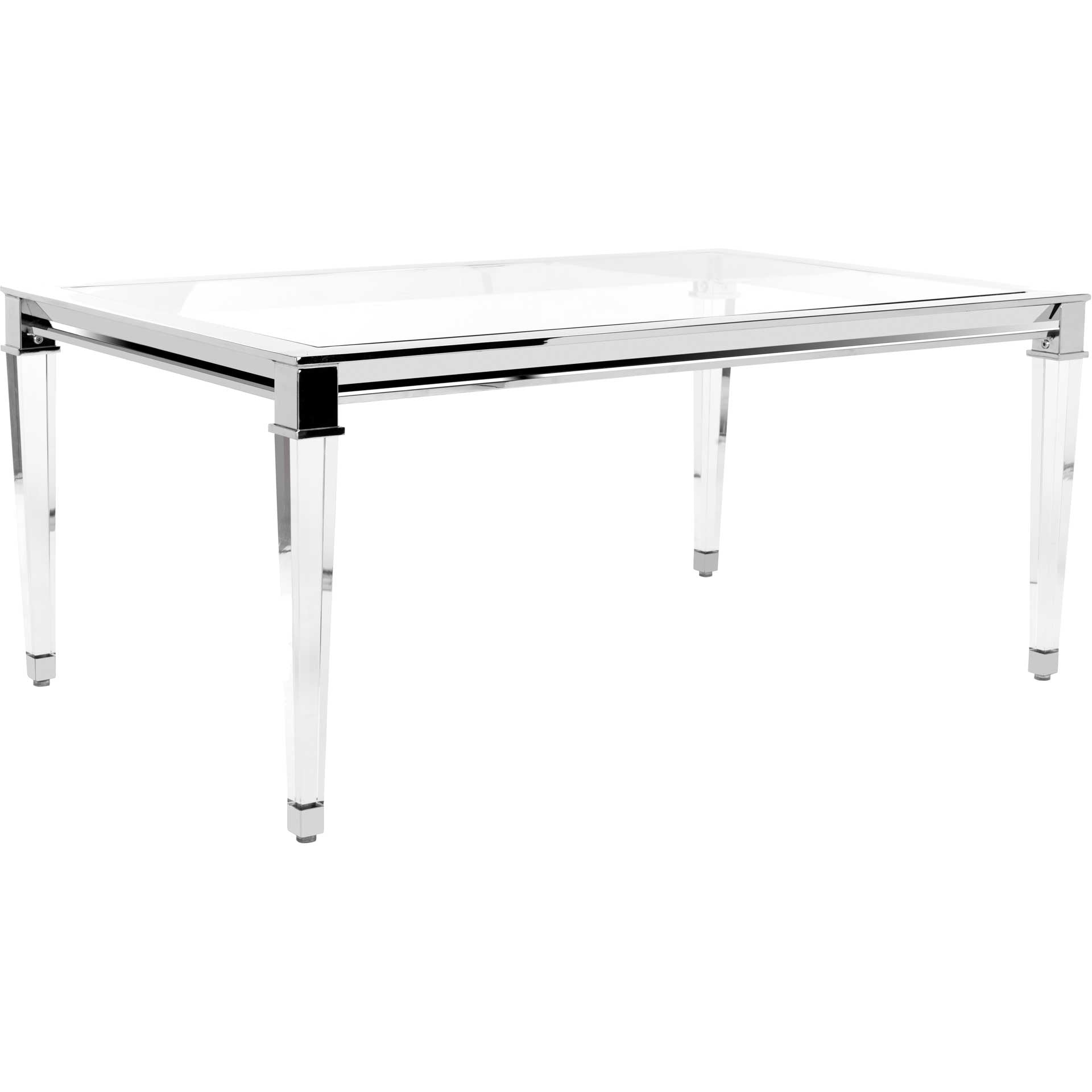 Channing Acrylic Coffee Table Silver