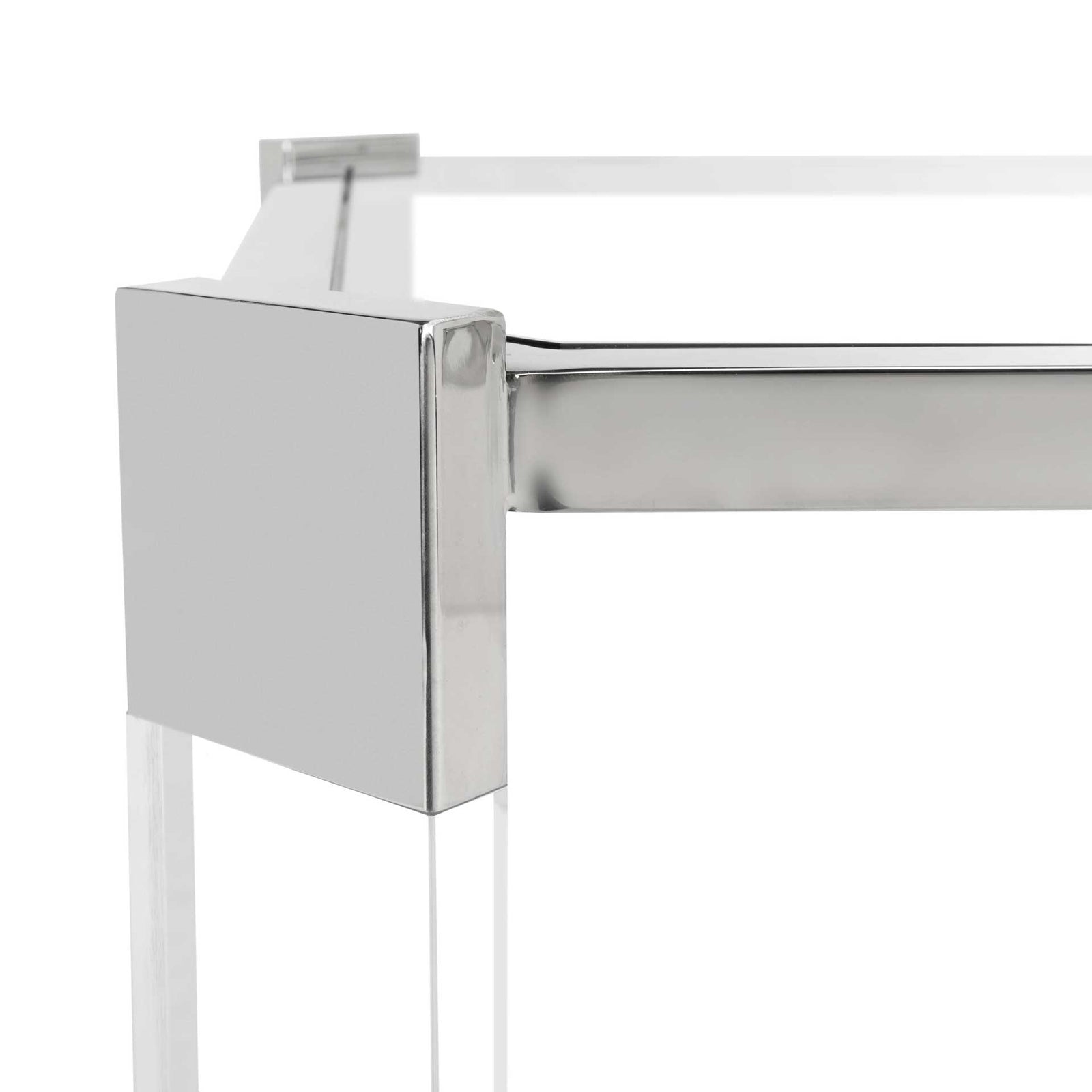 Giada Acrylic End Table Silver