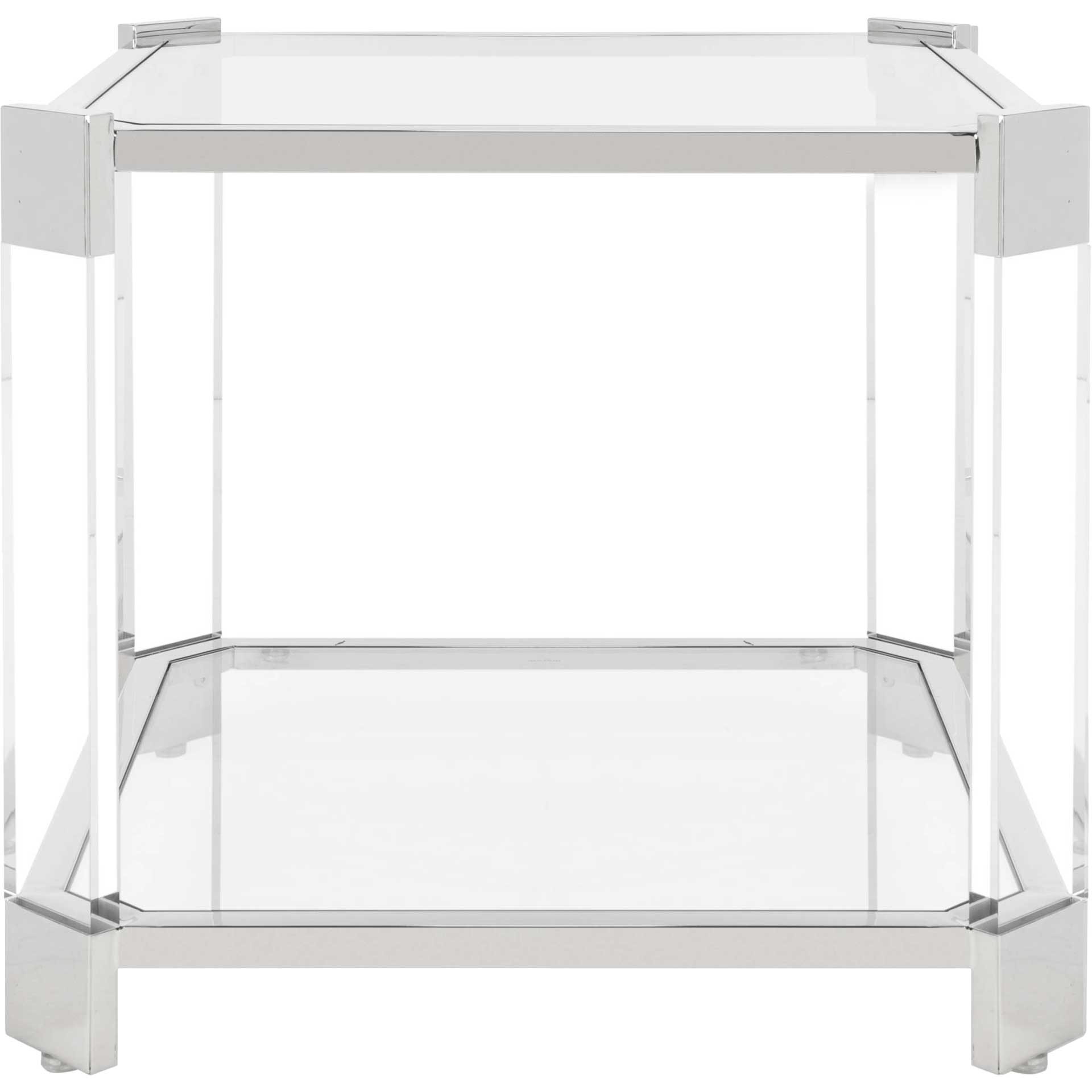 Giada Acrylic End Table Silver