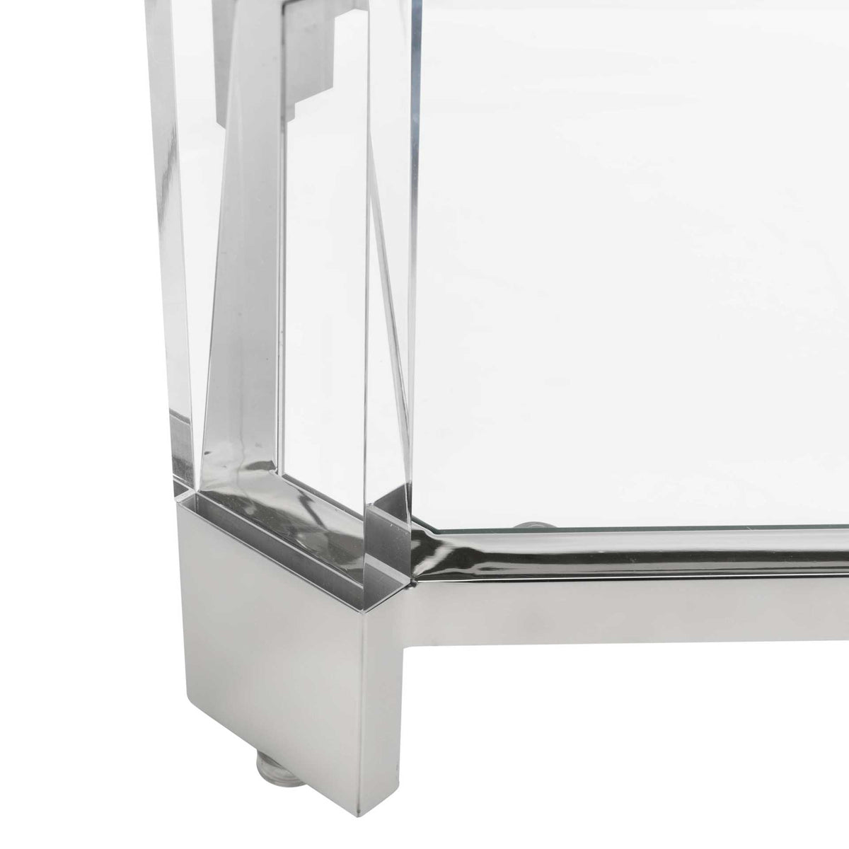 Giada Acrylic End Table Silver