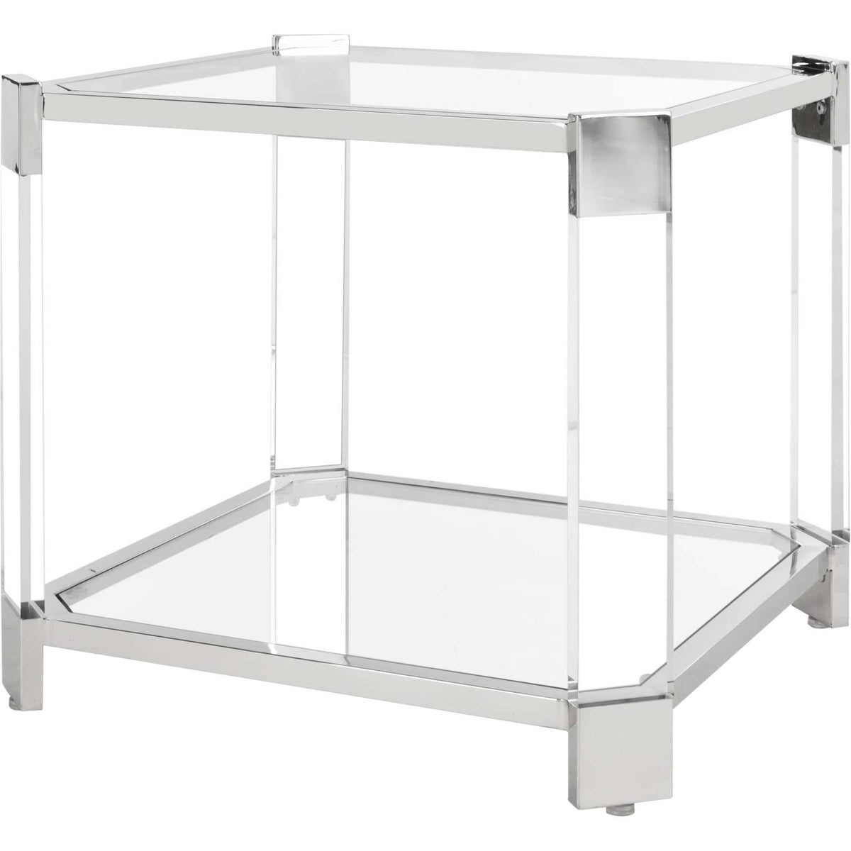 Giada Acrylic End Table Silver