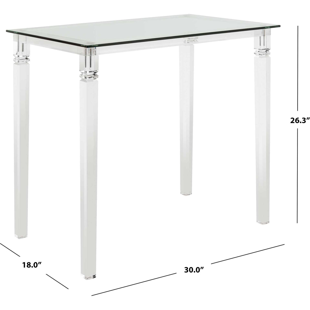 Amish Acrylic Side Table Clear