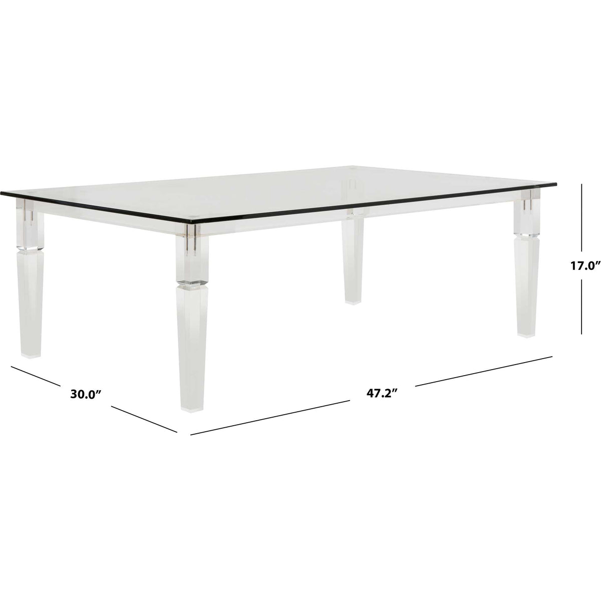 Amish Acrylic Coffee Table Clear