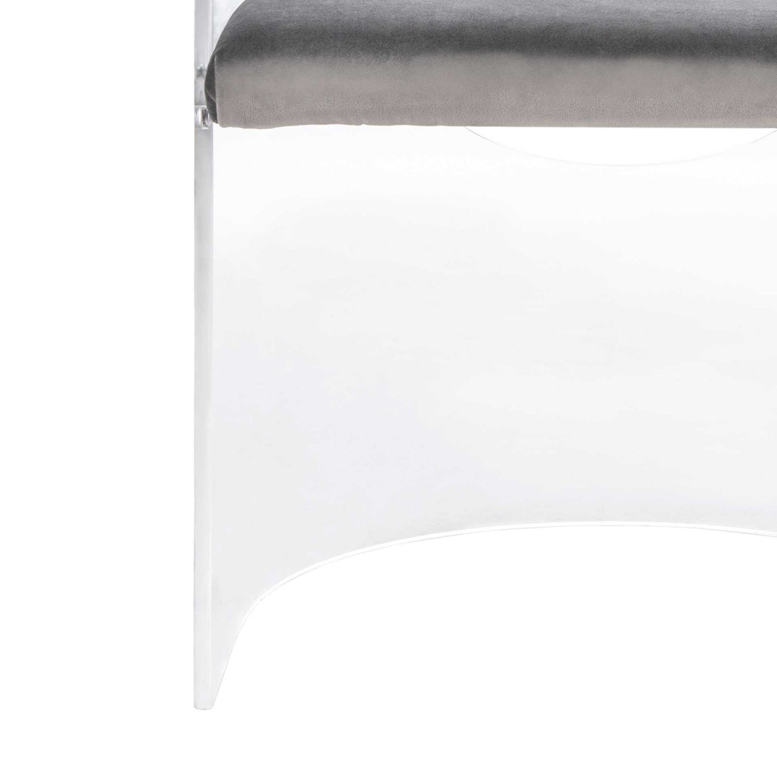 Esther Acrylic Accent Chair Clear/Gray