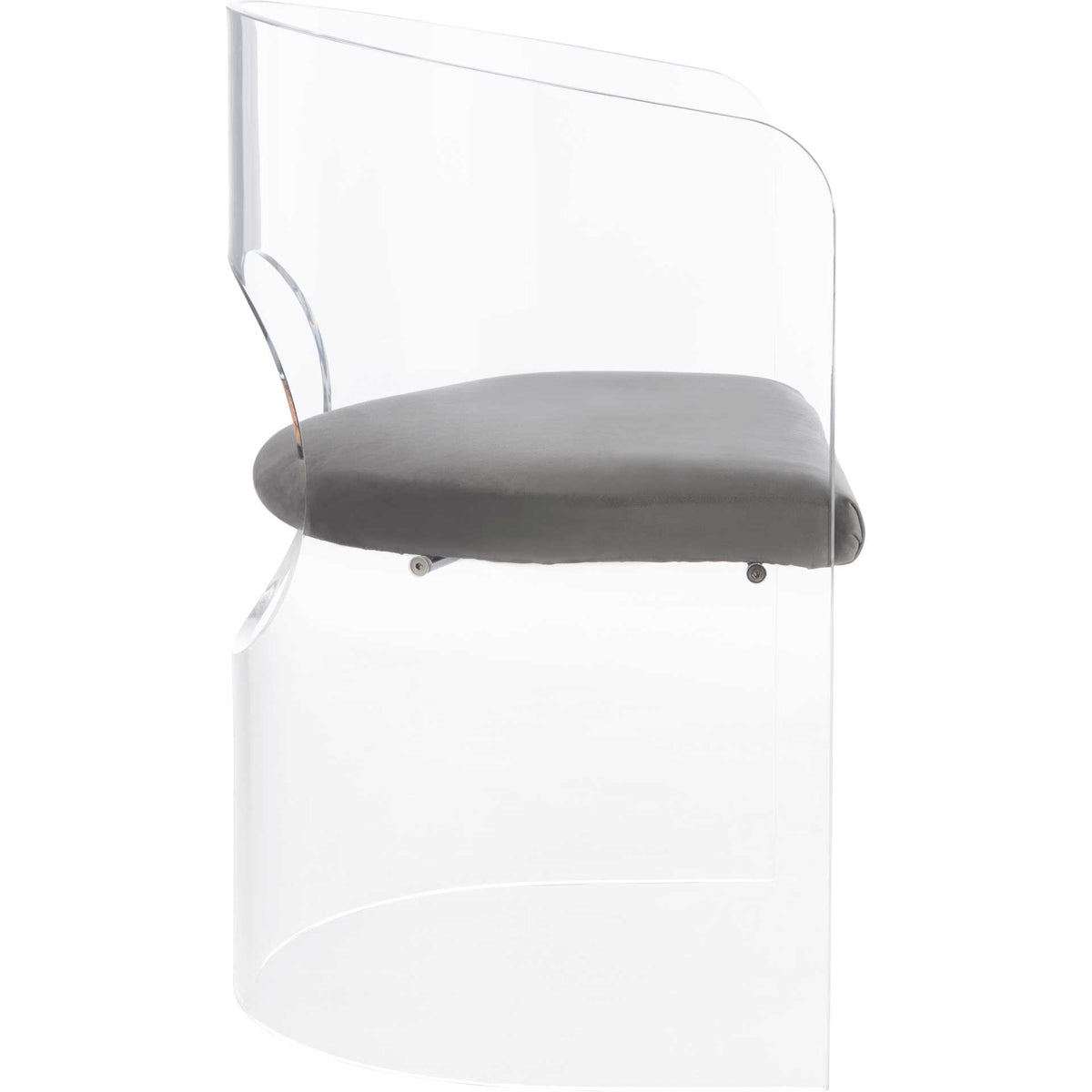 Esther Acrylic Accent Chair Clear/Gray