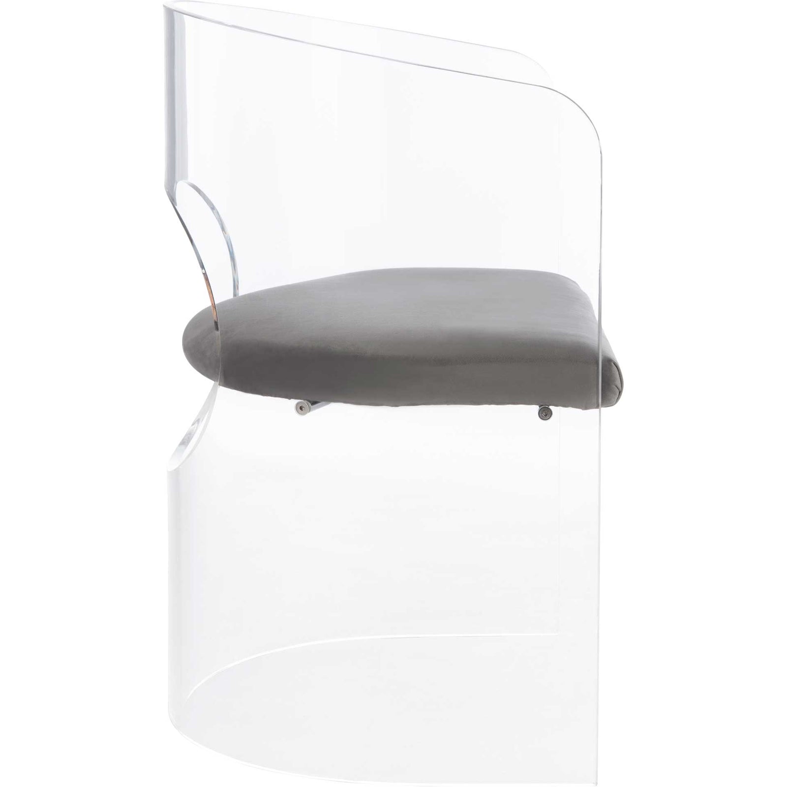 Esther Acrylic Accent Chair Clear/Gray